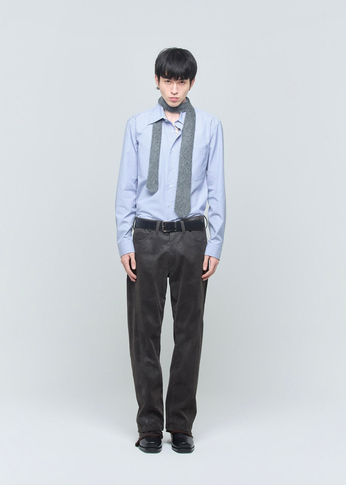 SHOOP 26AW LUCAS 2 POCKET SHIRT / Blue Stripes