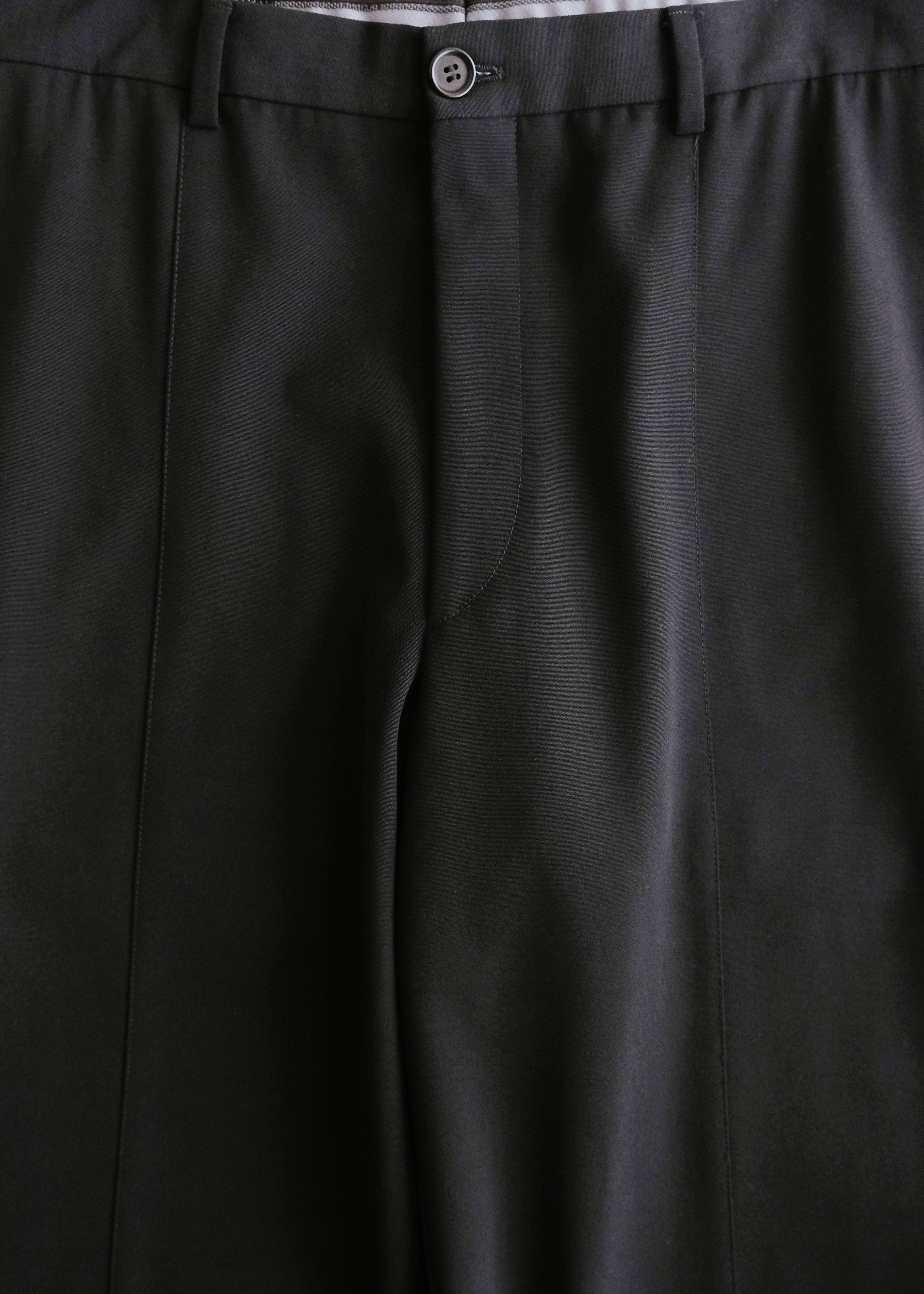 90-00's GIORGIO ARMANI center seam pure wool wide trousers