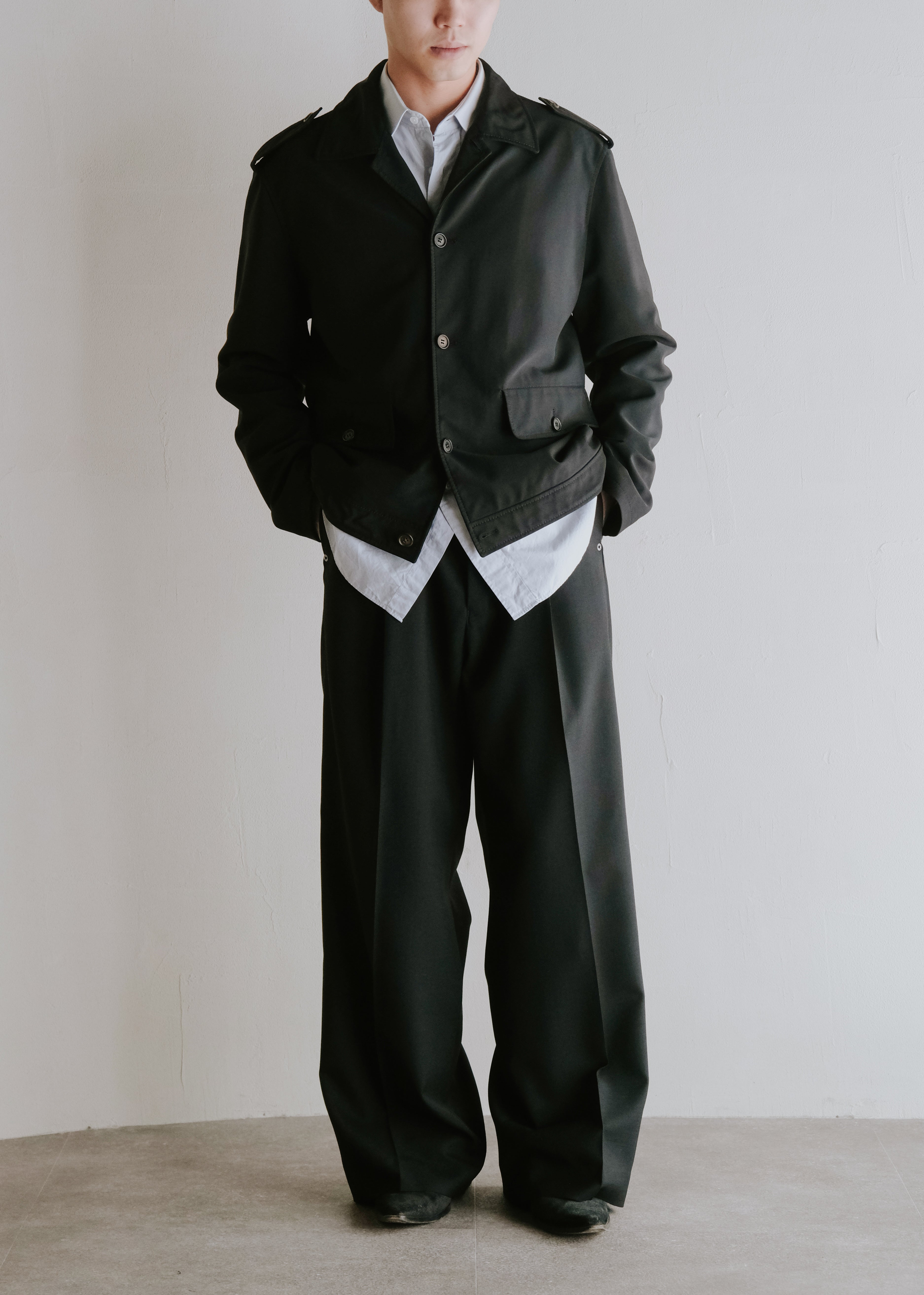 90's PRADA button-front military blouson