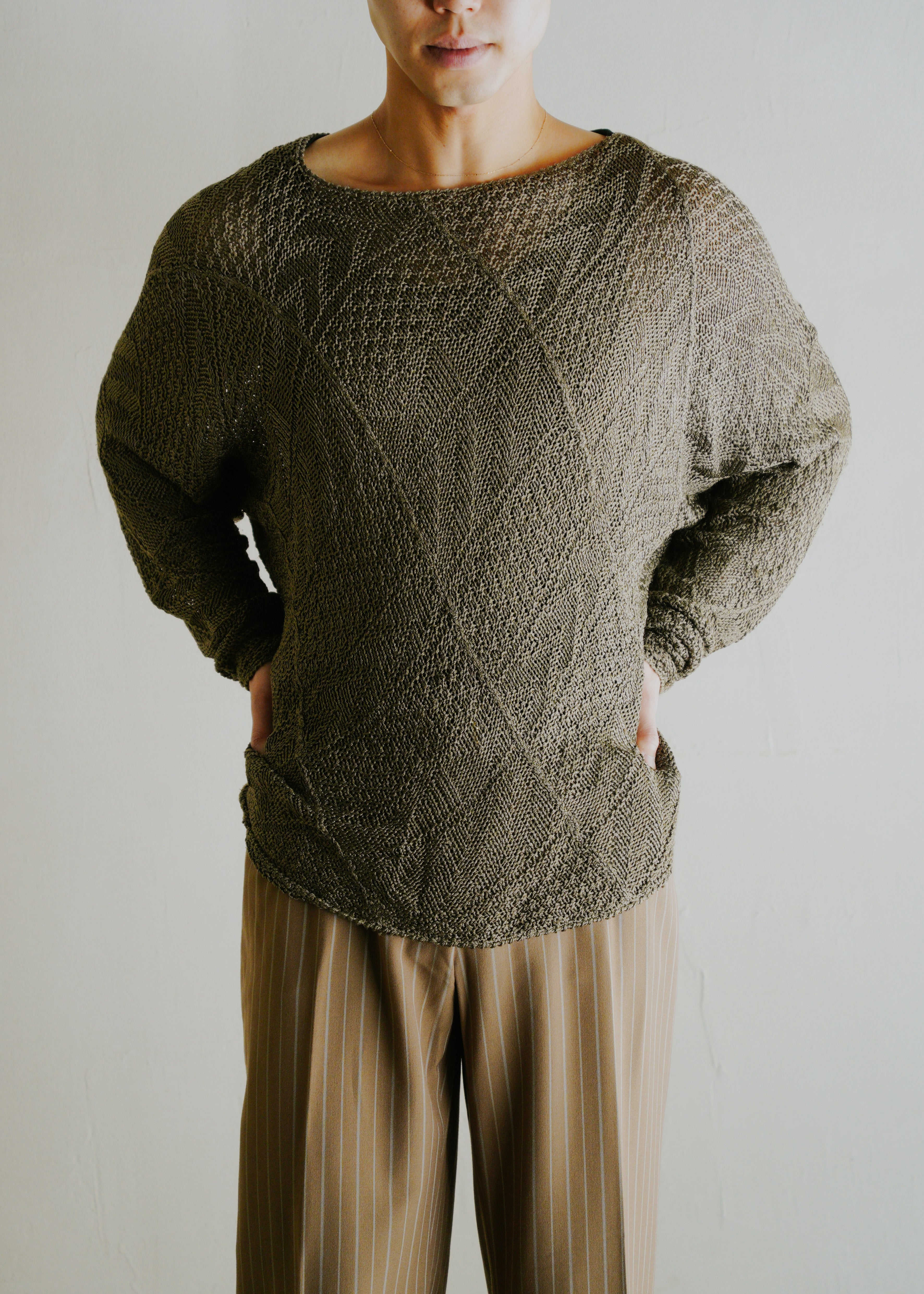 70-80's ISSEY MIYAKE dolman sleeves silk lace cut and sew