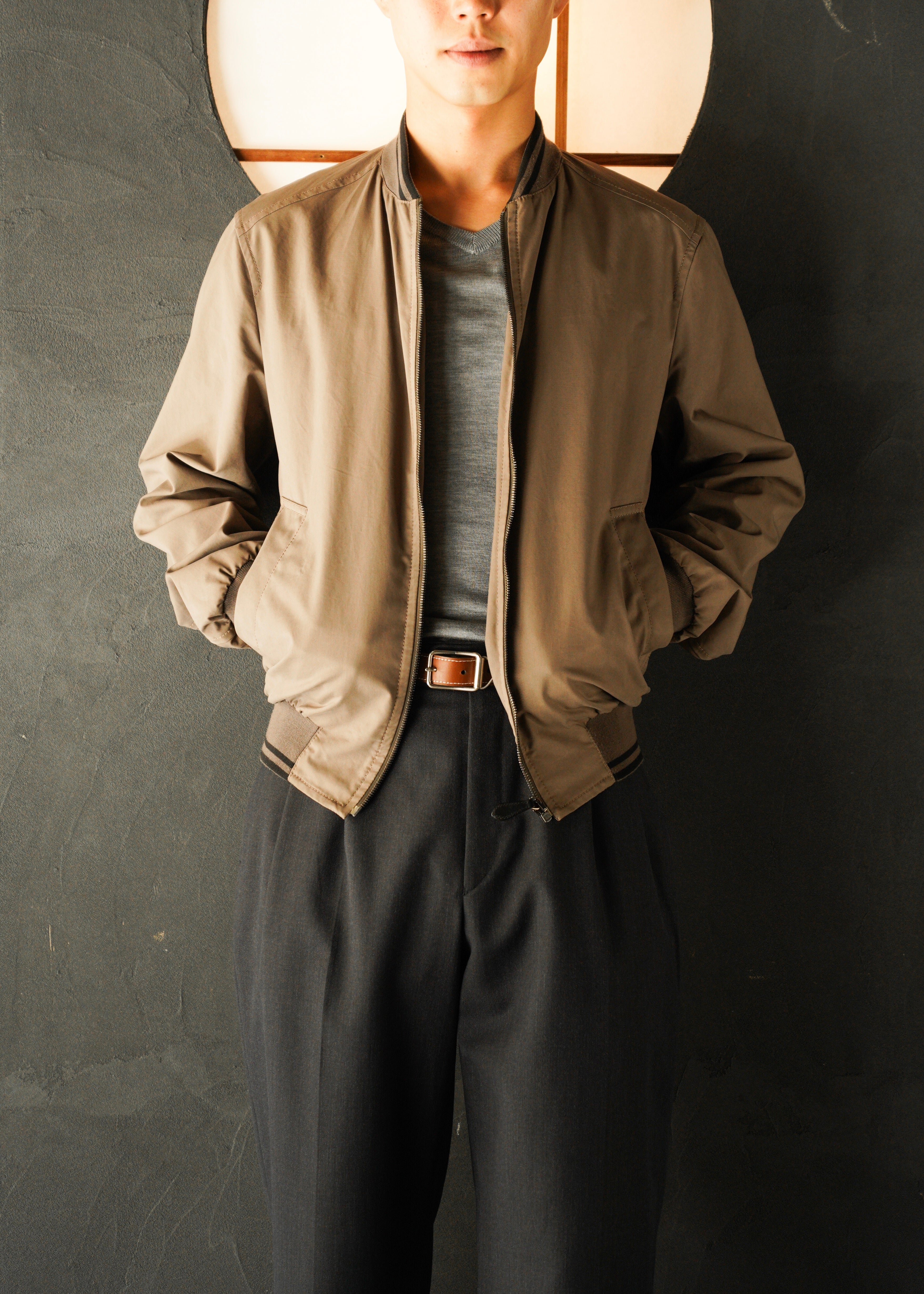 PRADA 2010 zip up nylon blend cotton blouson