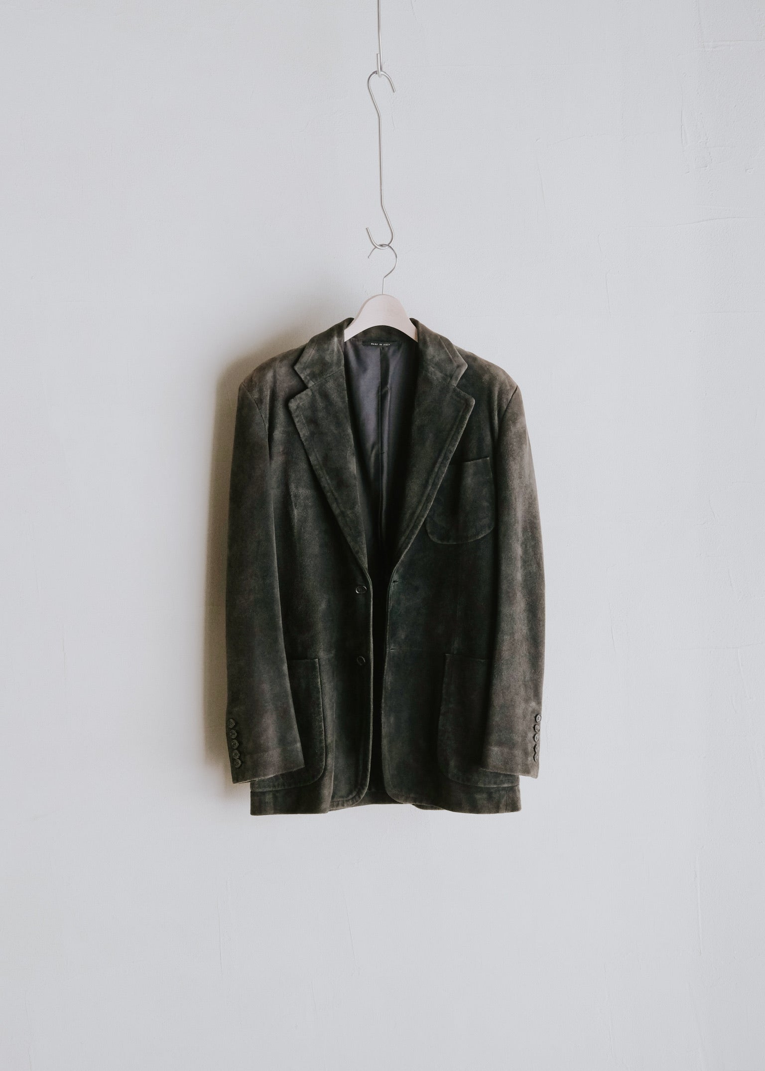 Gucci by Tom Ford 01AW 2b single suede leather tailored jacket