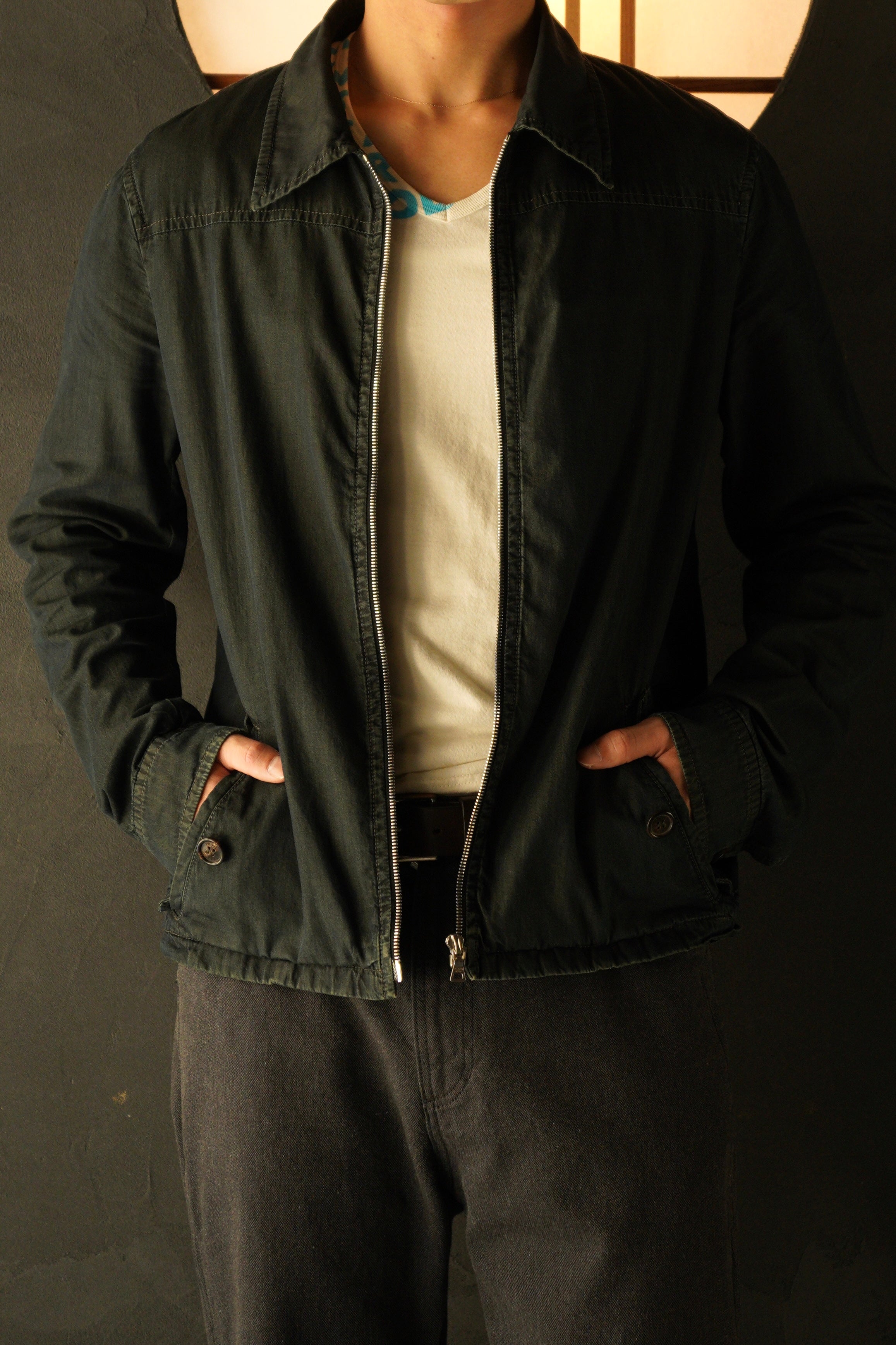 00's PRADA over dye drizzler jacket