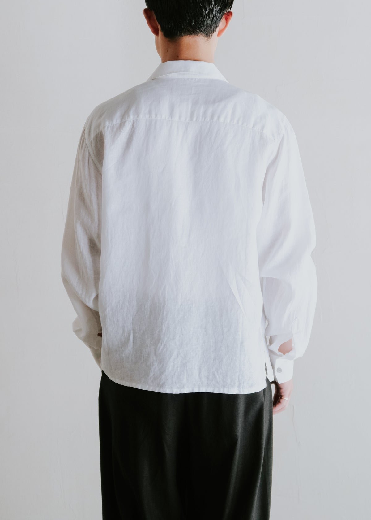 90-00's HERMÈS zip up linen shirt jacket