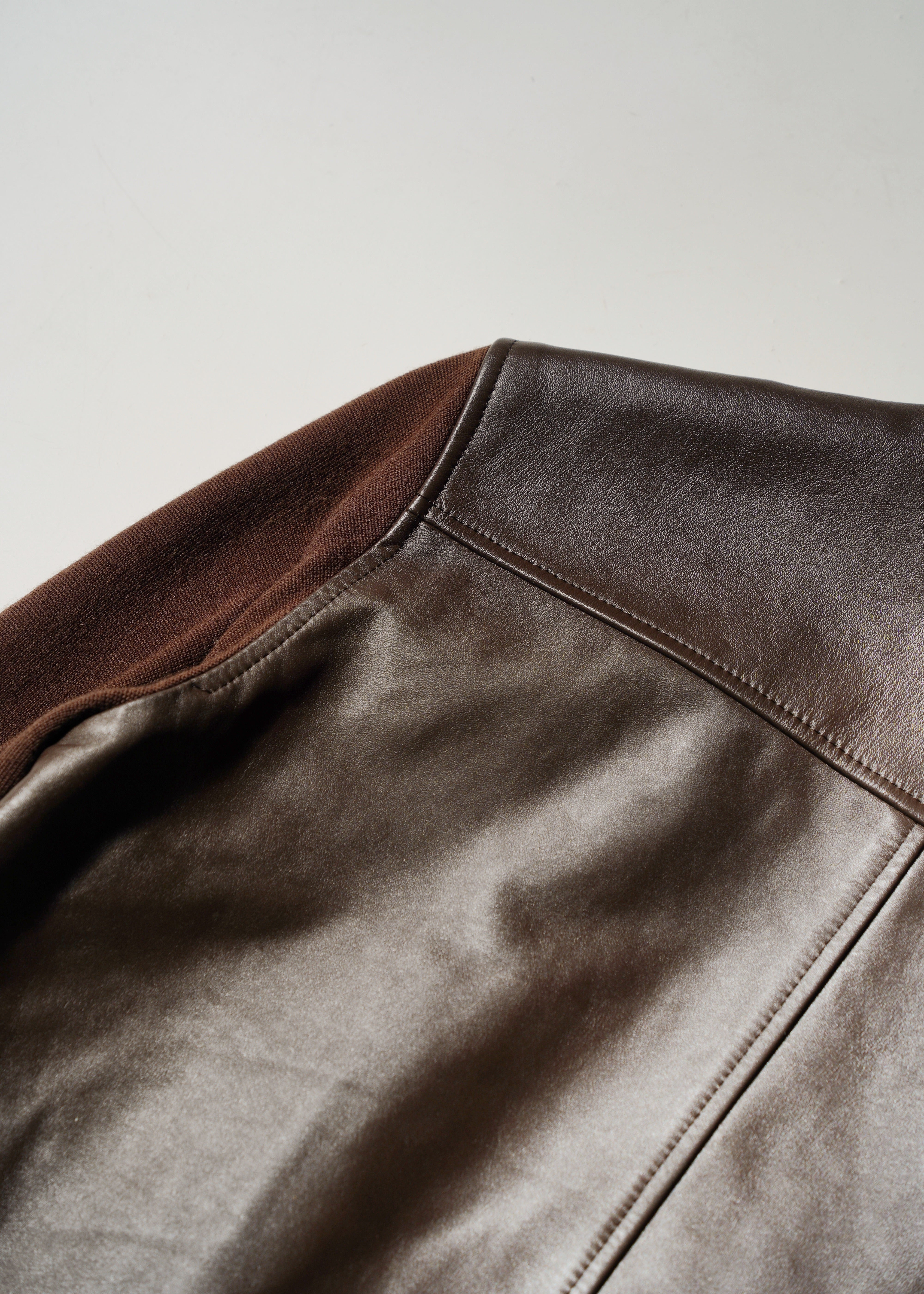 90's - Paul Smith cow leather knit jacket