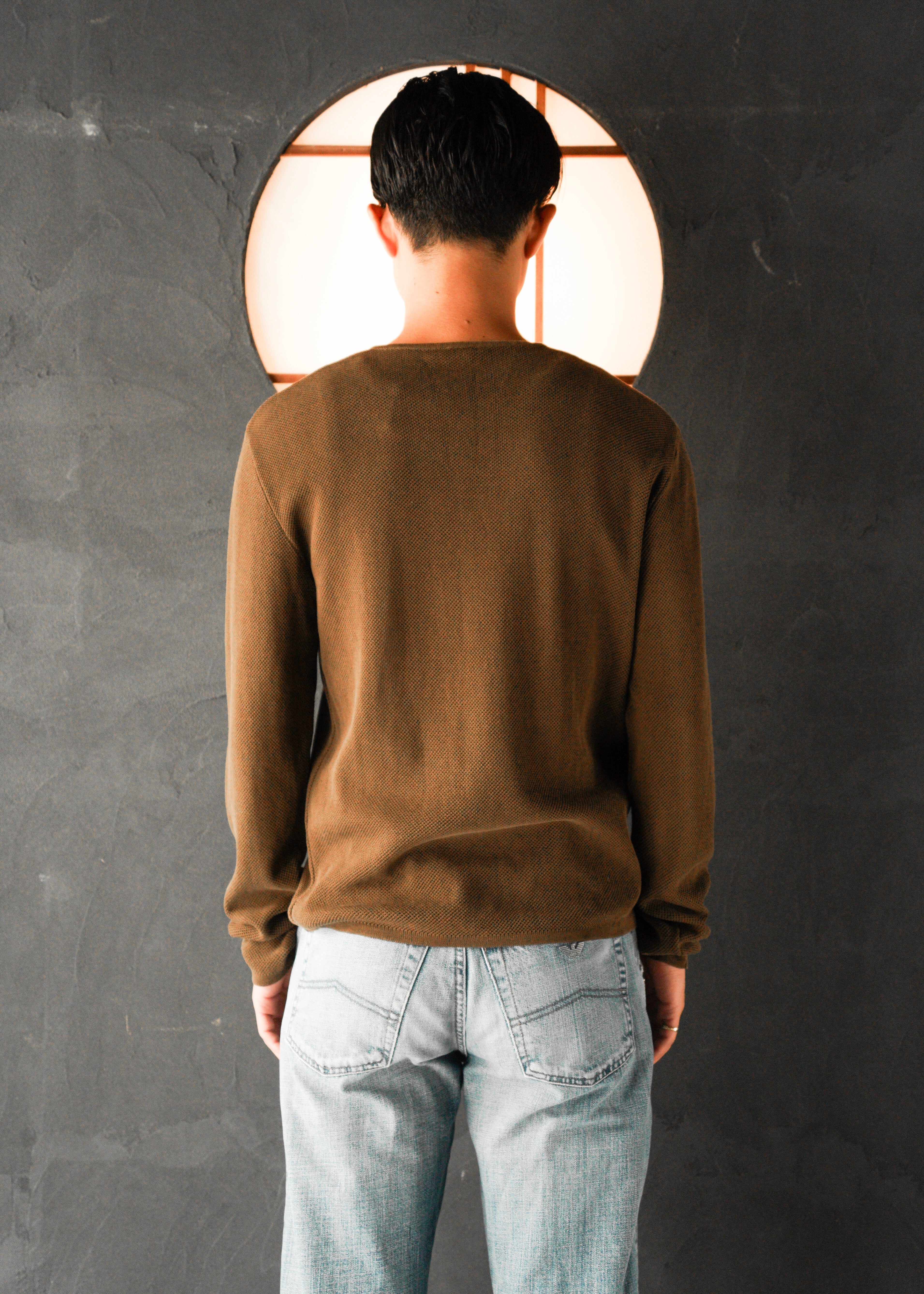 90-00's JIL SANDER v-neck mesh knit