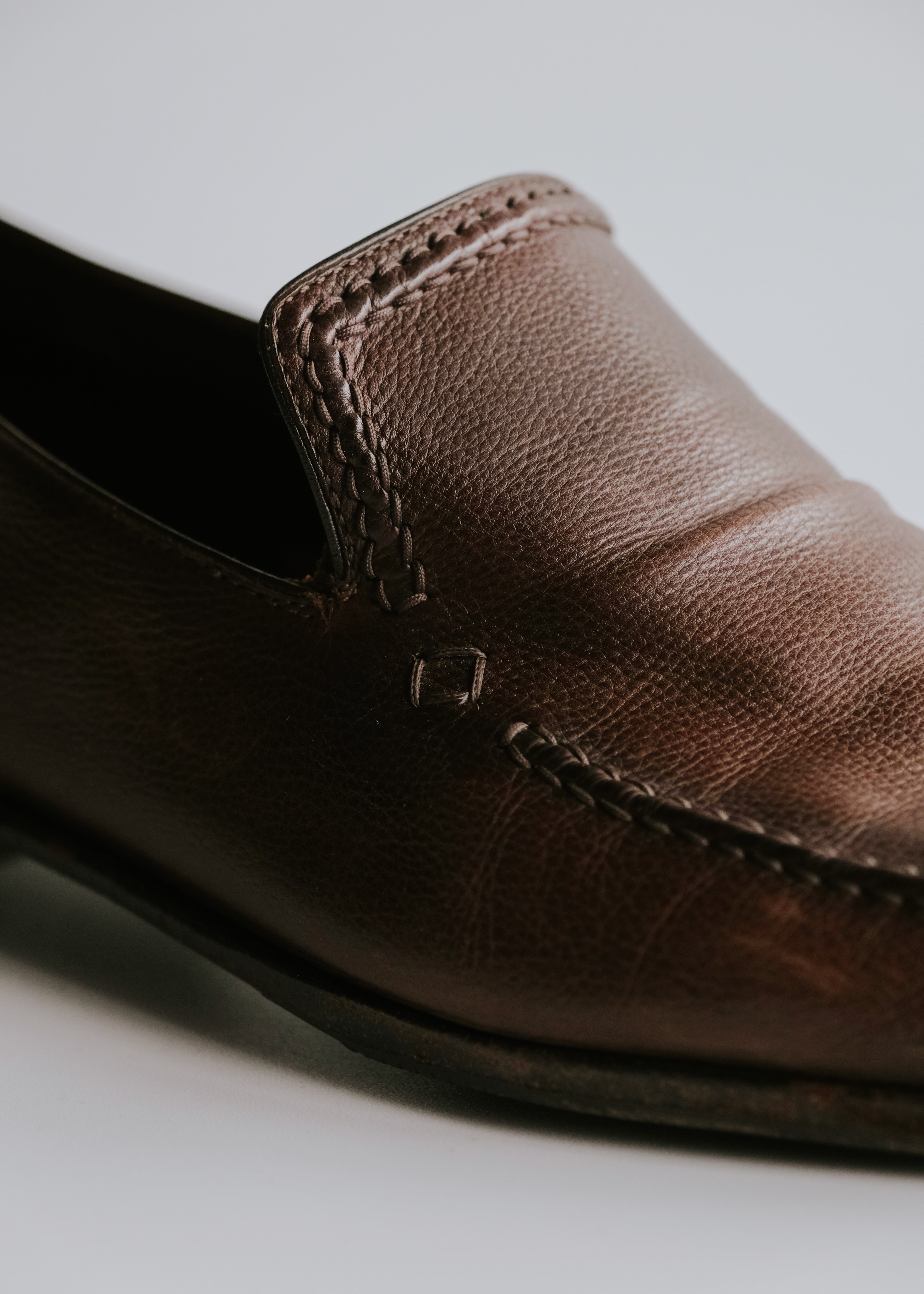 BOTTEGA VENETA slim square-toe vamp loafer