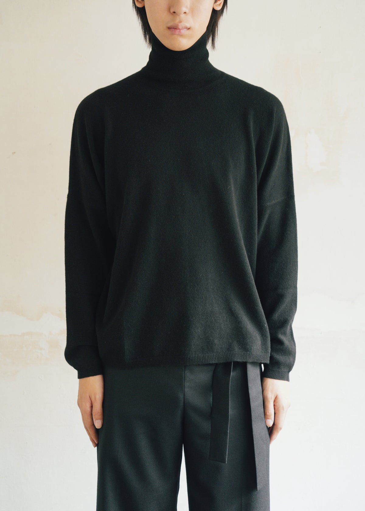 JEANPAULKNOTT 26AW TURTLE NECK SWEATER MILANO KNIT / BLACK