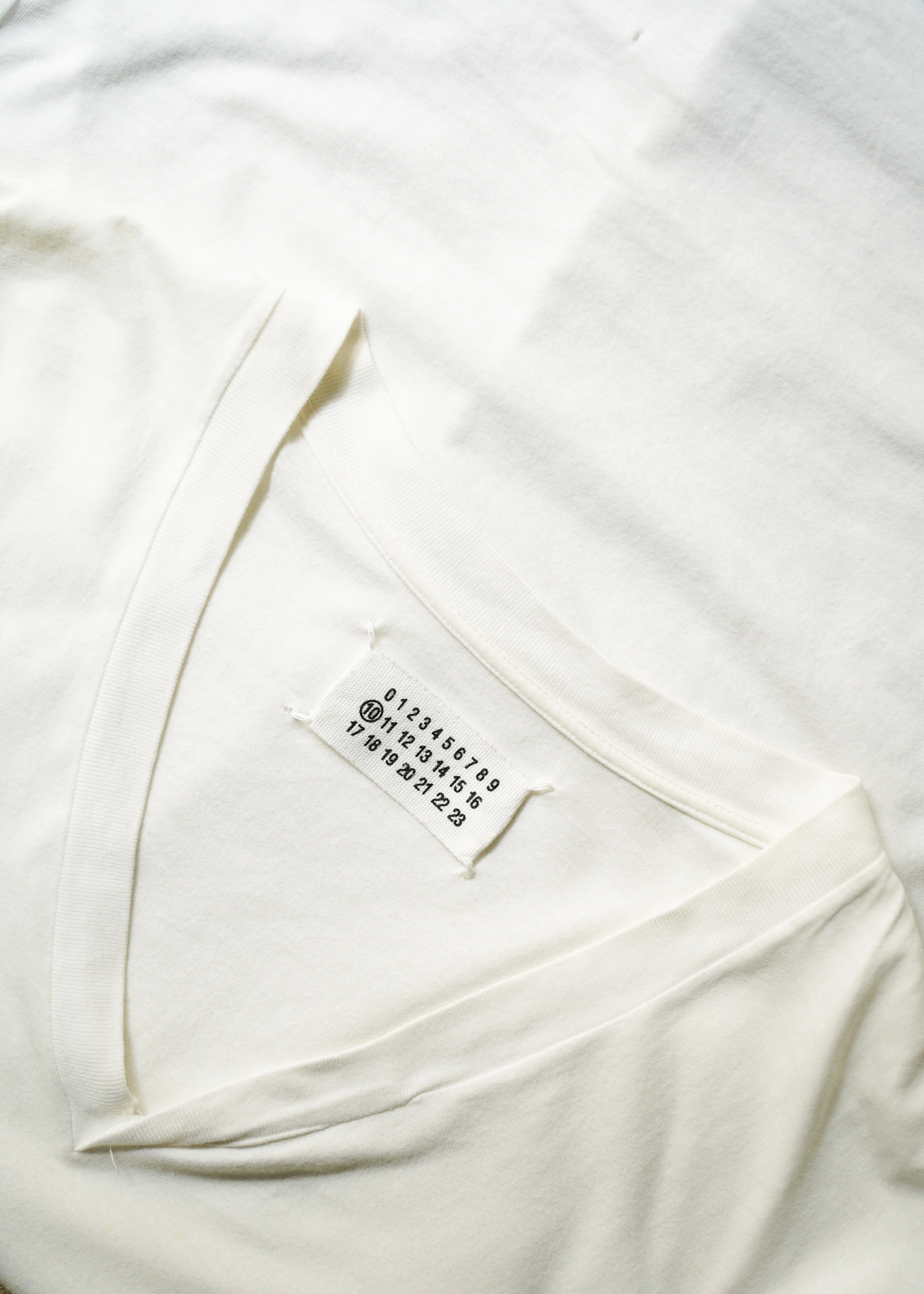 Maison Martin Margiela 2010SS v neck cotton t-shirt