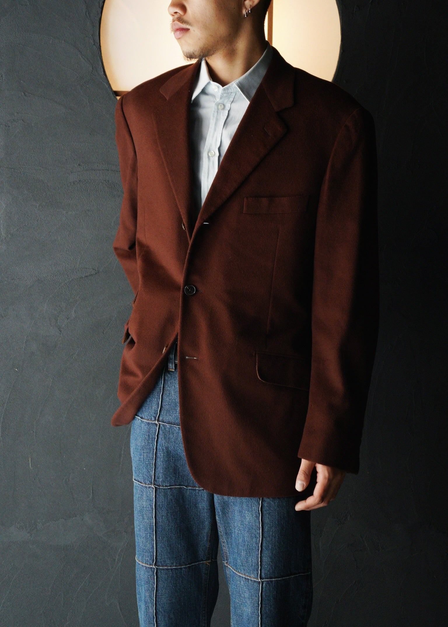 HERMÈS pure cashmere single 3b tailored jacket