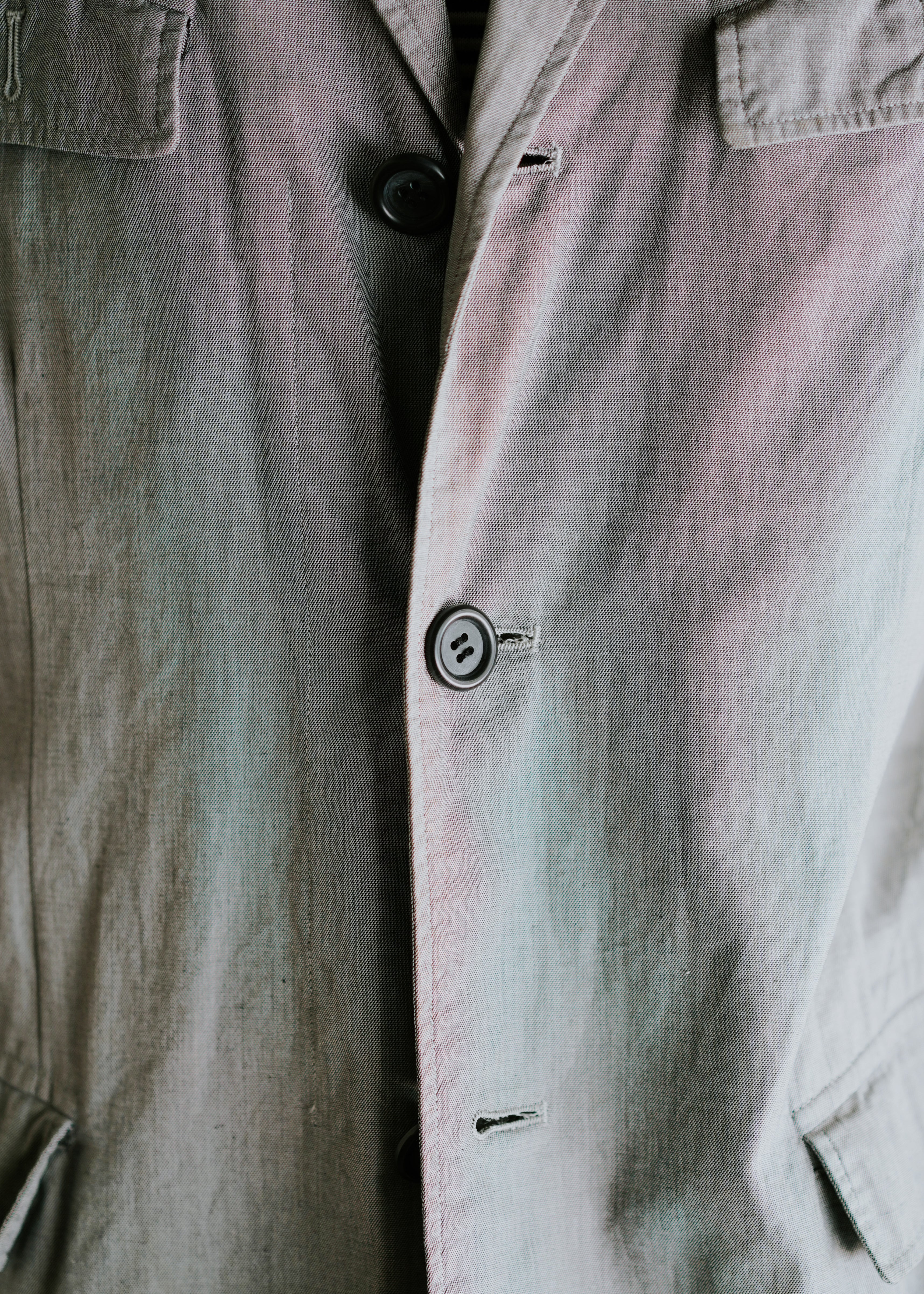 DRIES VAN NOTEN 98SS cotton 3 button fake flap buttonhole tailored jacket