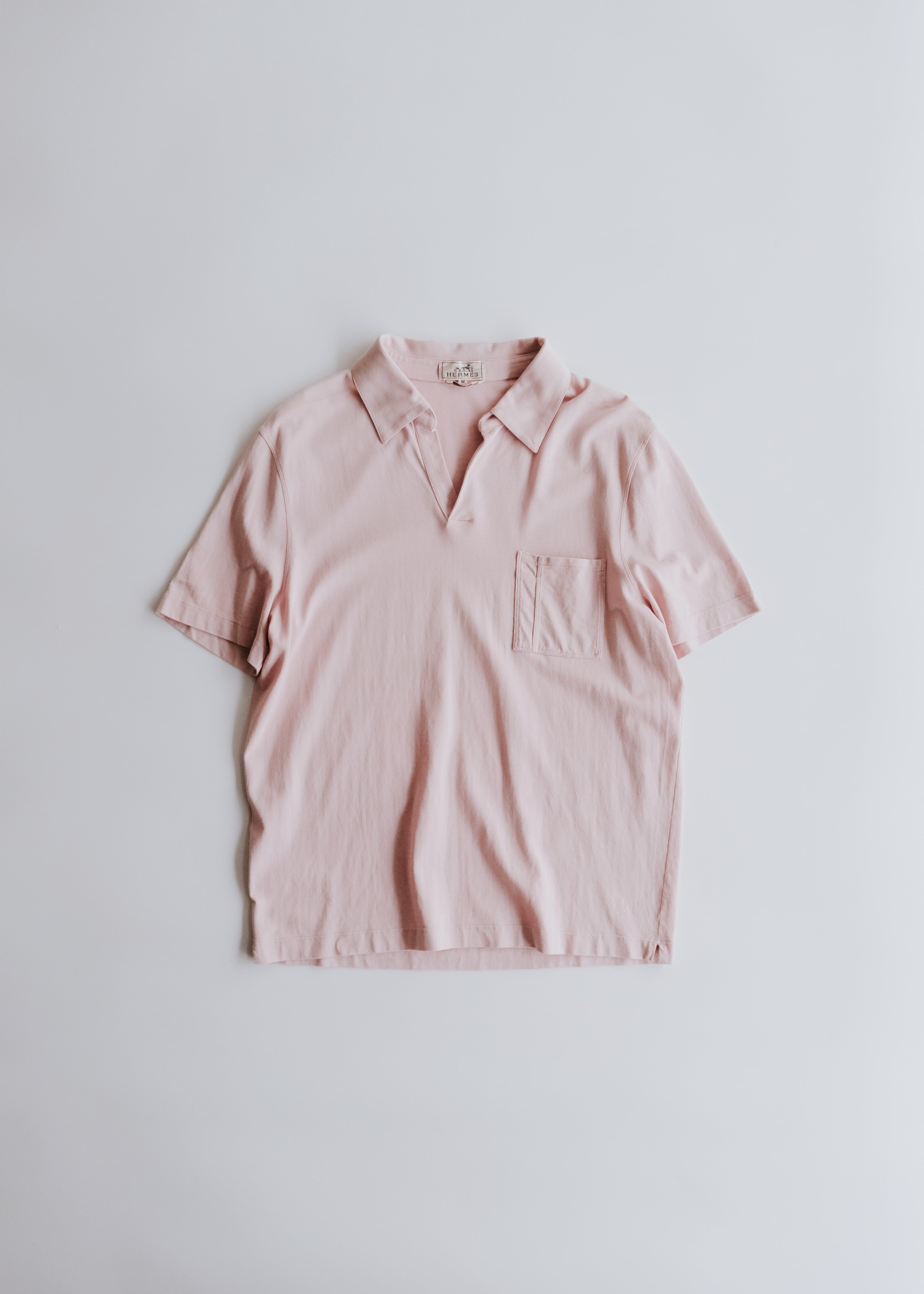 00's HERMÉS cotton S/S skipper shirt