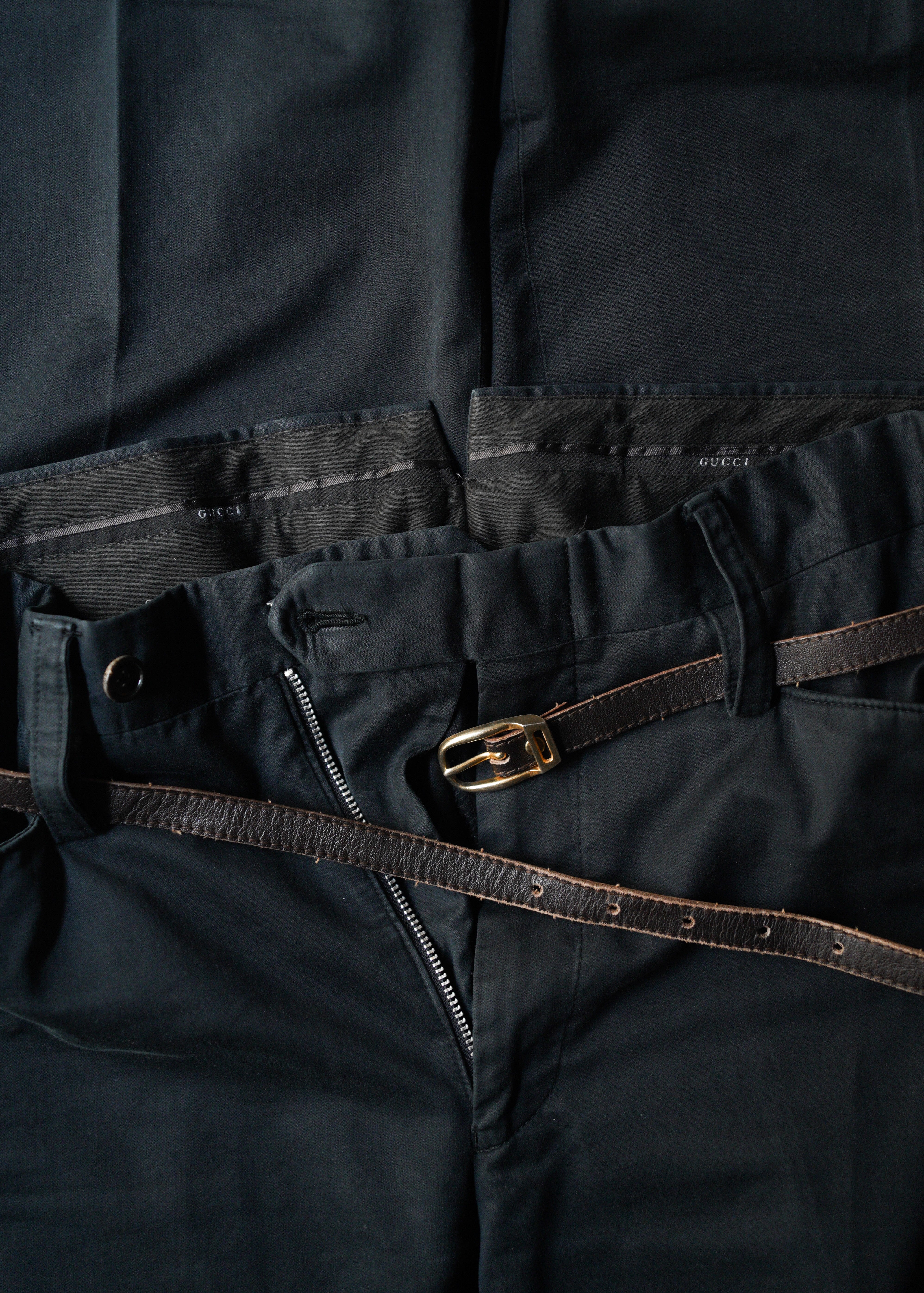 GUCCI by Tom Ford 2004SS tapered cotton trousers