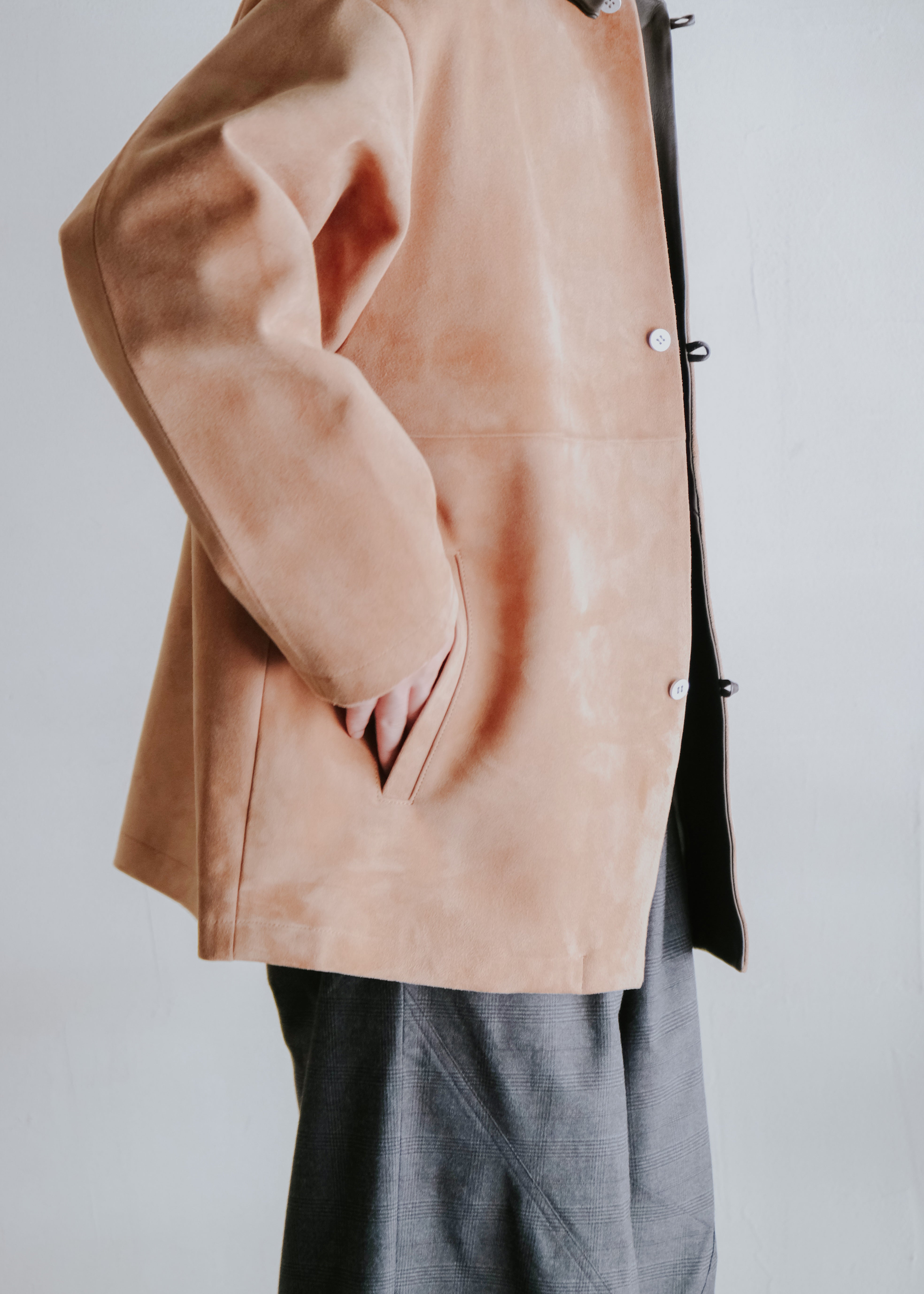 beta post ベータポスト 26AW ゴート スウェードレザー Suede Leather relax ジャケット Camel メンズ