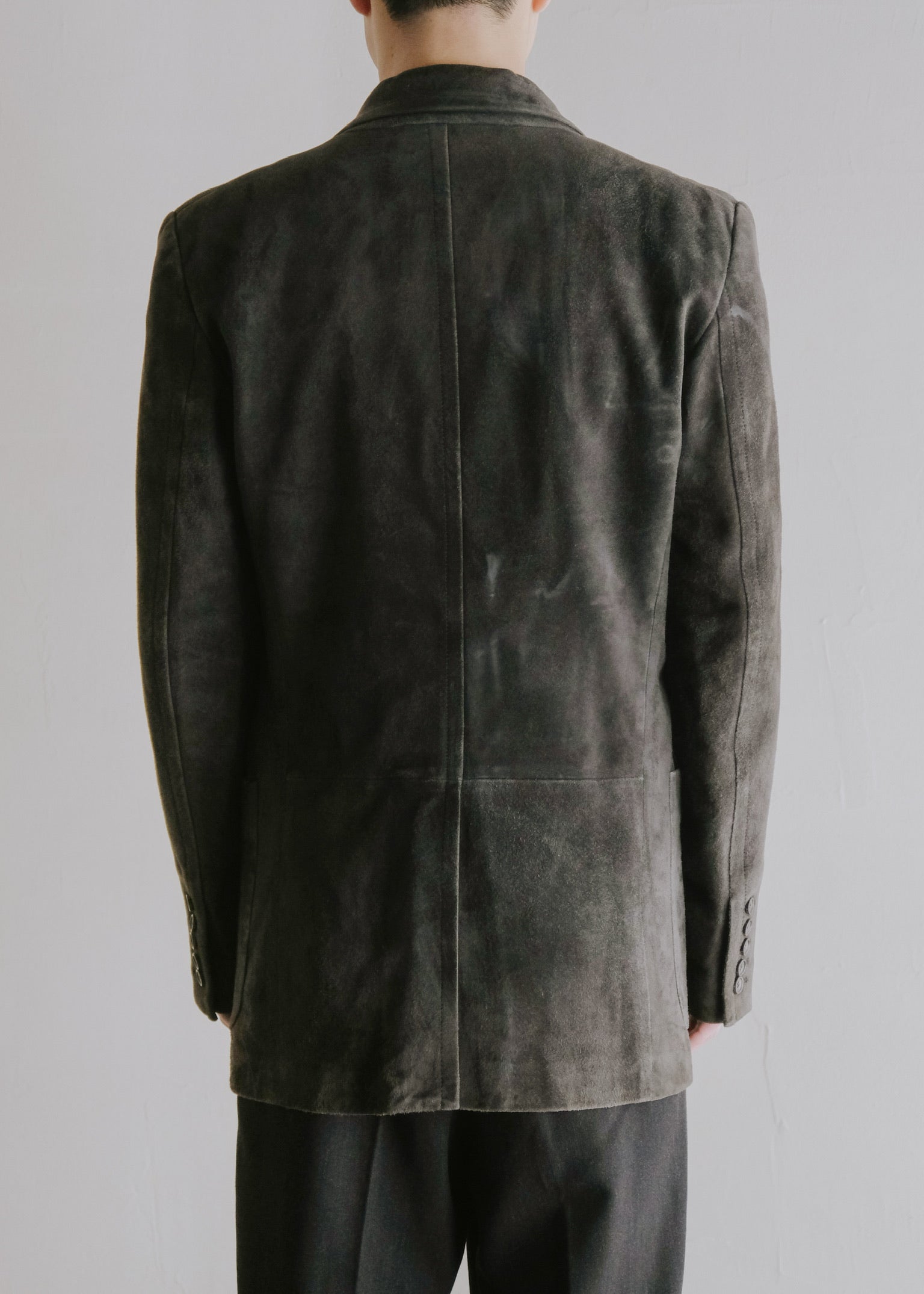 Gucci by Tom Ford 01AW 2b single suede leather tailored jacket