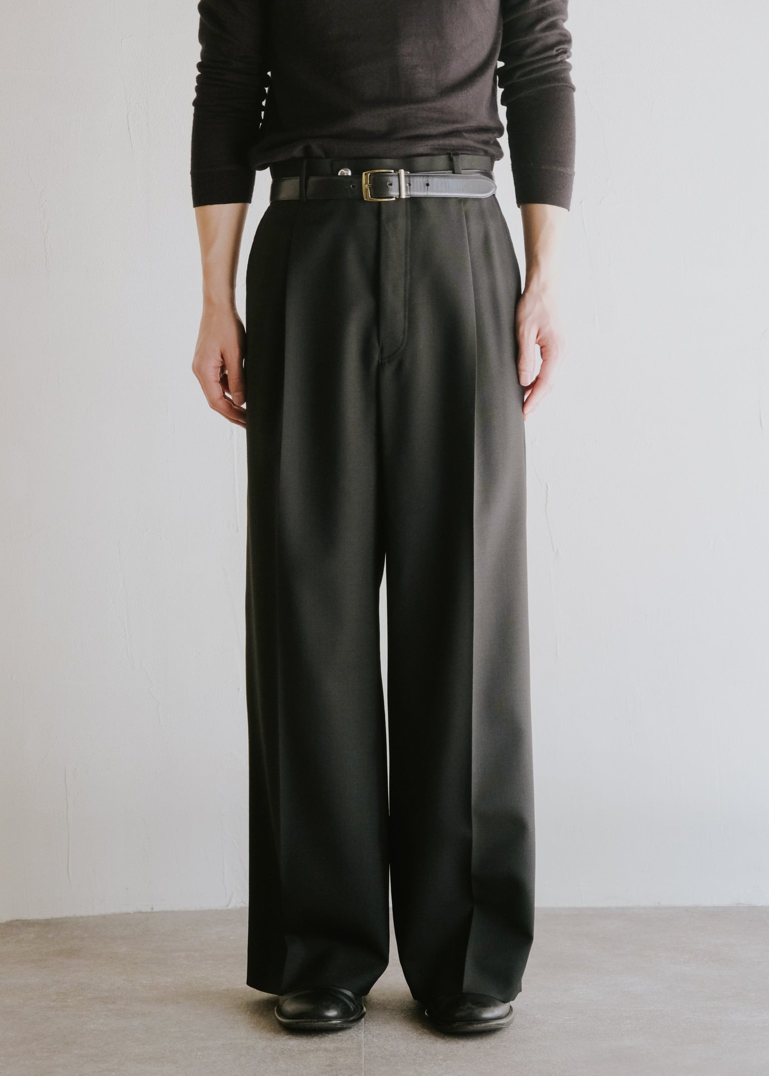 SASAKI SATORU 26SS single tuck wide trousers