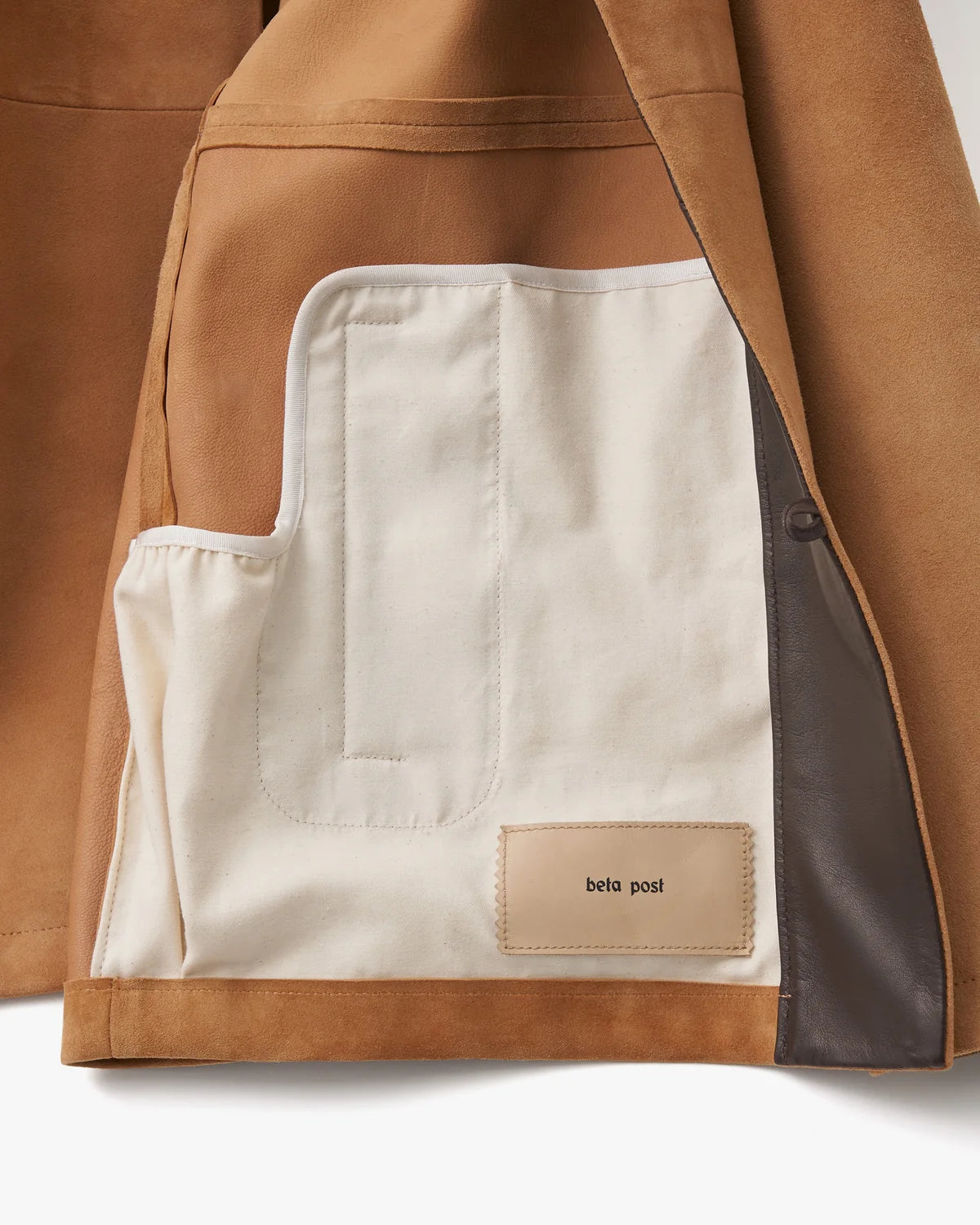 beta post 26AW goat suede relax leather jacket / Camel