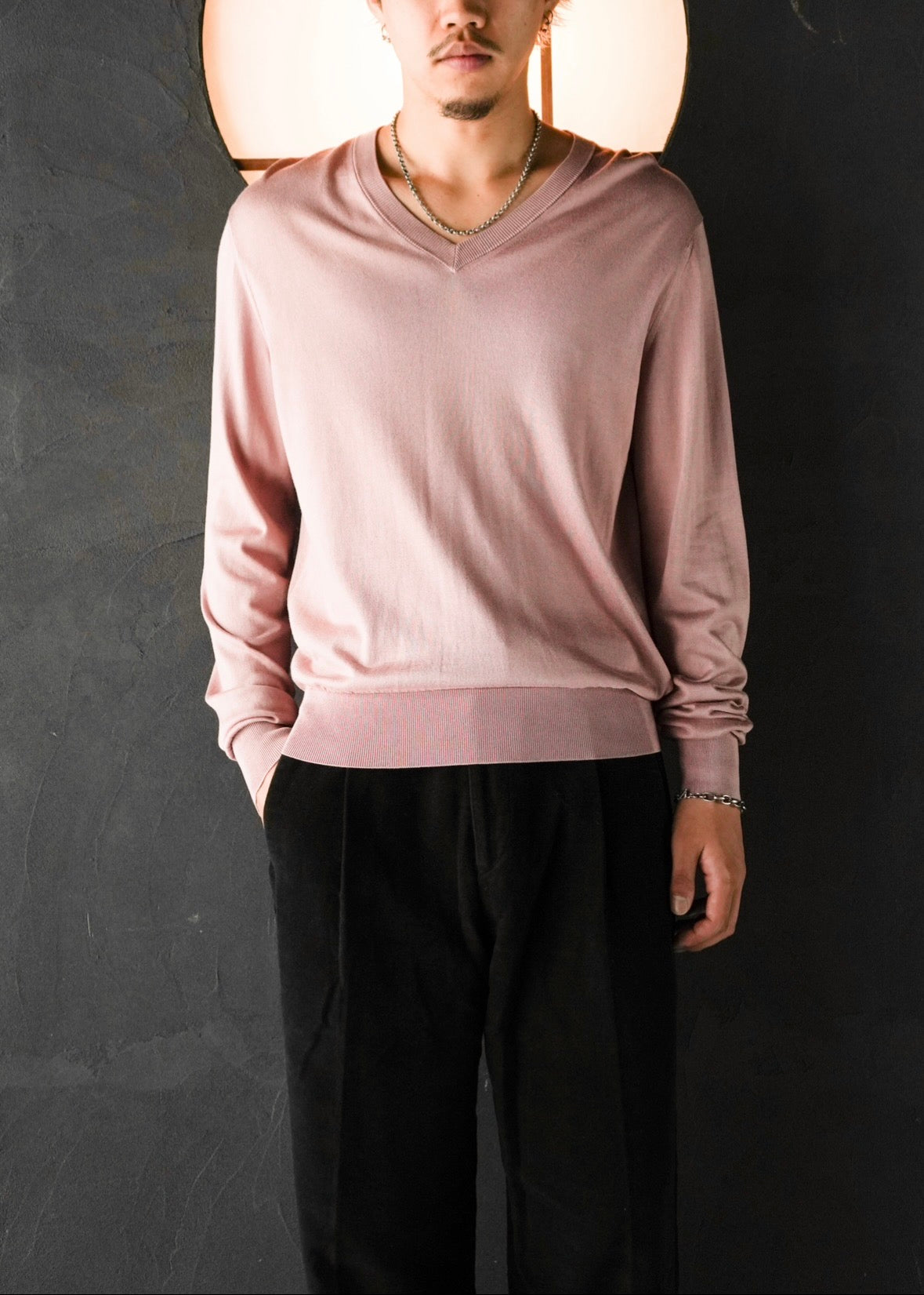 00’s DOLCE&GABBANA v neck silk knit