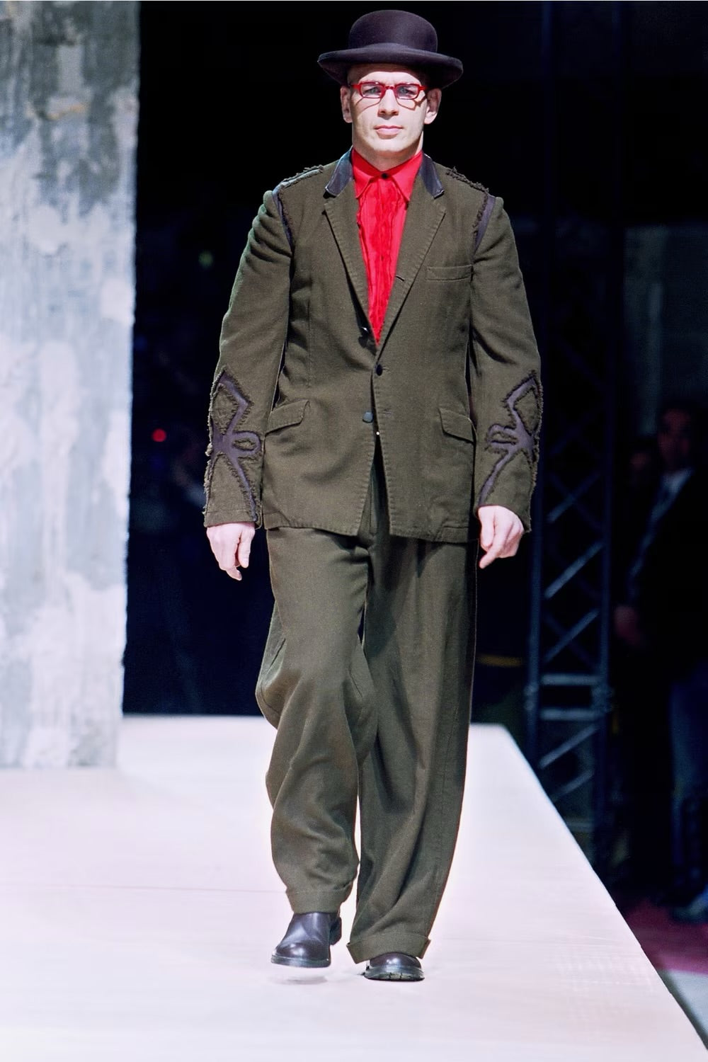 Yohji Yamamoto POUR HOMME 03AW kangaroo leather slit long jacket