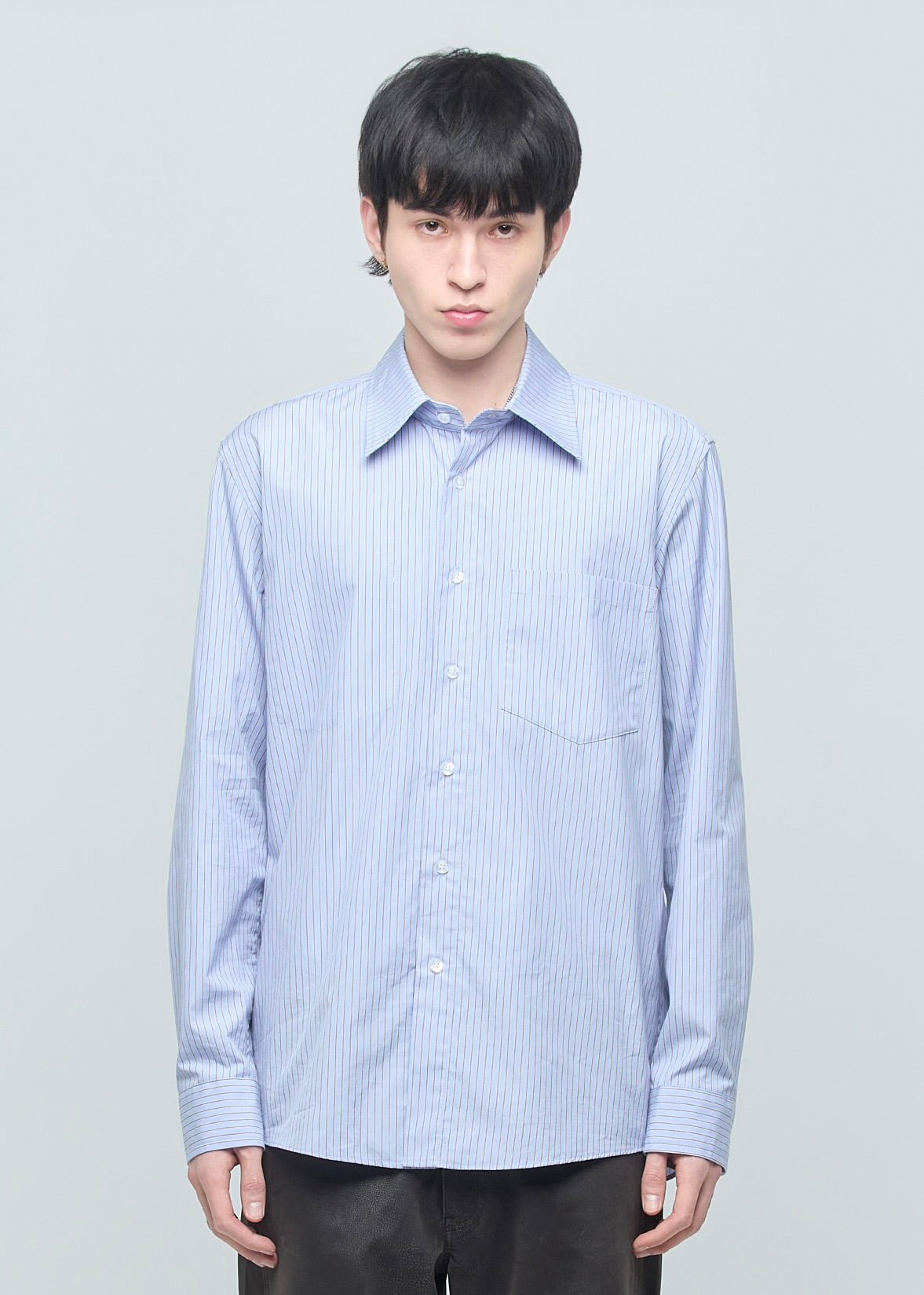 SHOOP 26AW LUCAS 2 POCKET SHIRT / Blue Stripes