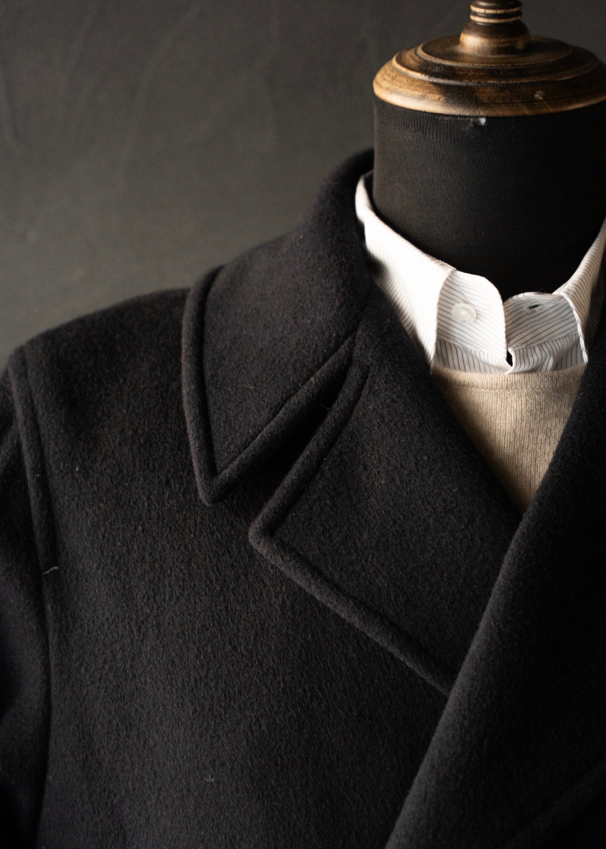90’s agnes b. homme cashmere blend wool p coat