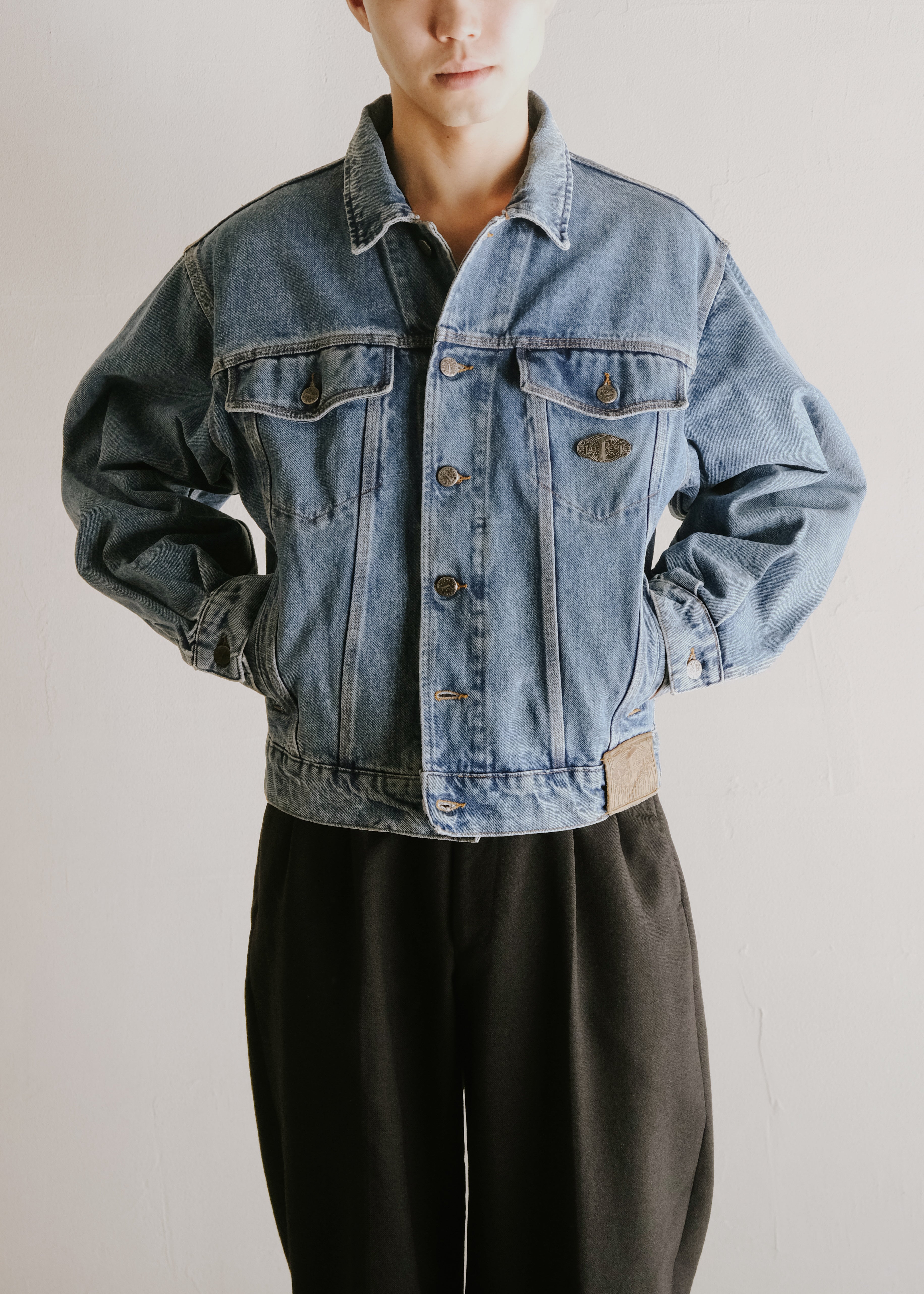 90's FERRE JEANS denim trucker jacket