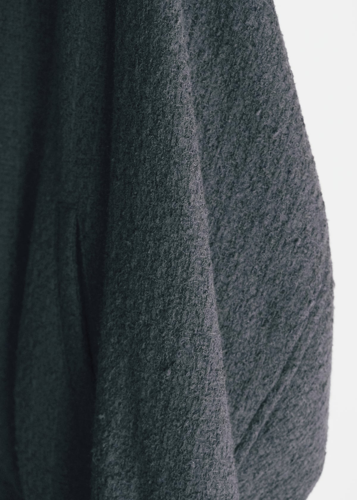nonnotte 26AW Draping Big Yoke Raglan Drizzler Jacket N Tweed 002 / Smoked Black