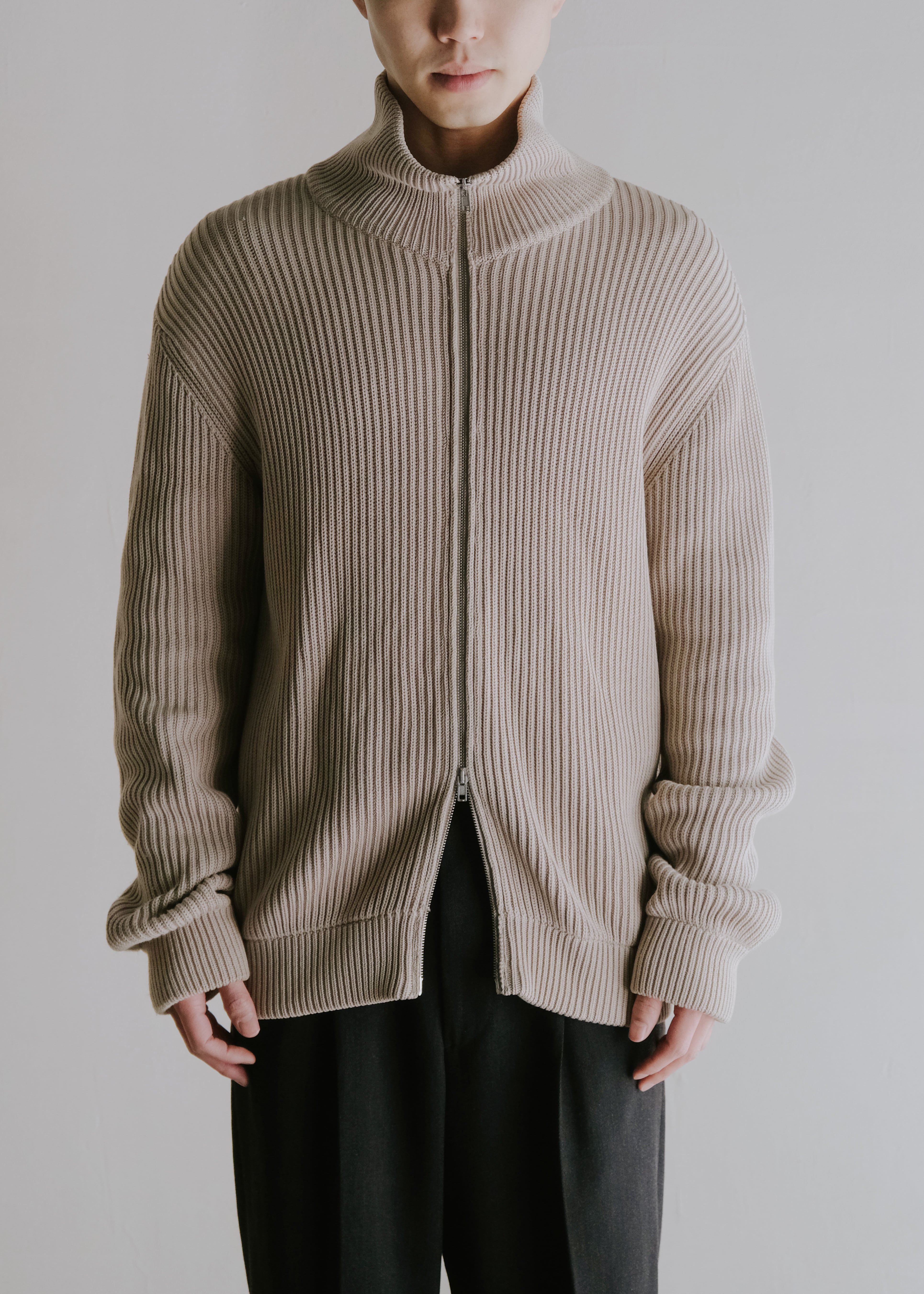 CETTEN | Martin Margiela 07SS double zip up drivers knit