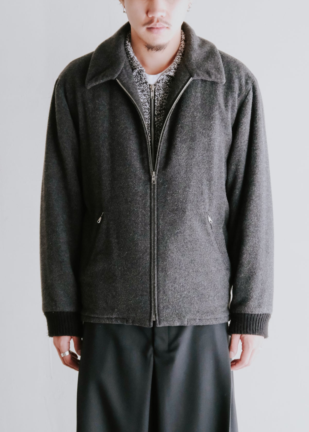 90's agnes b. homme wool zip up blouson