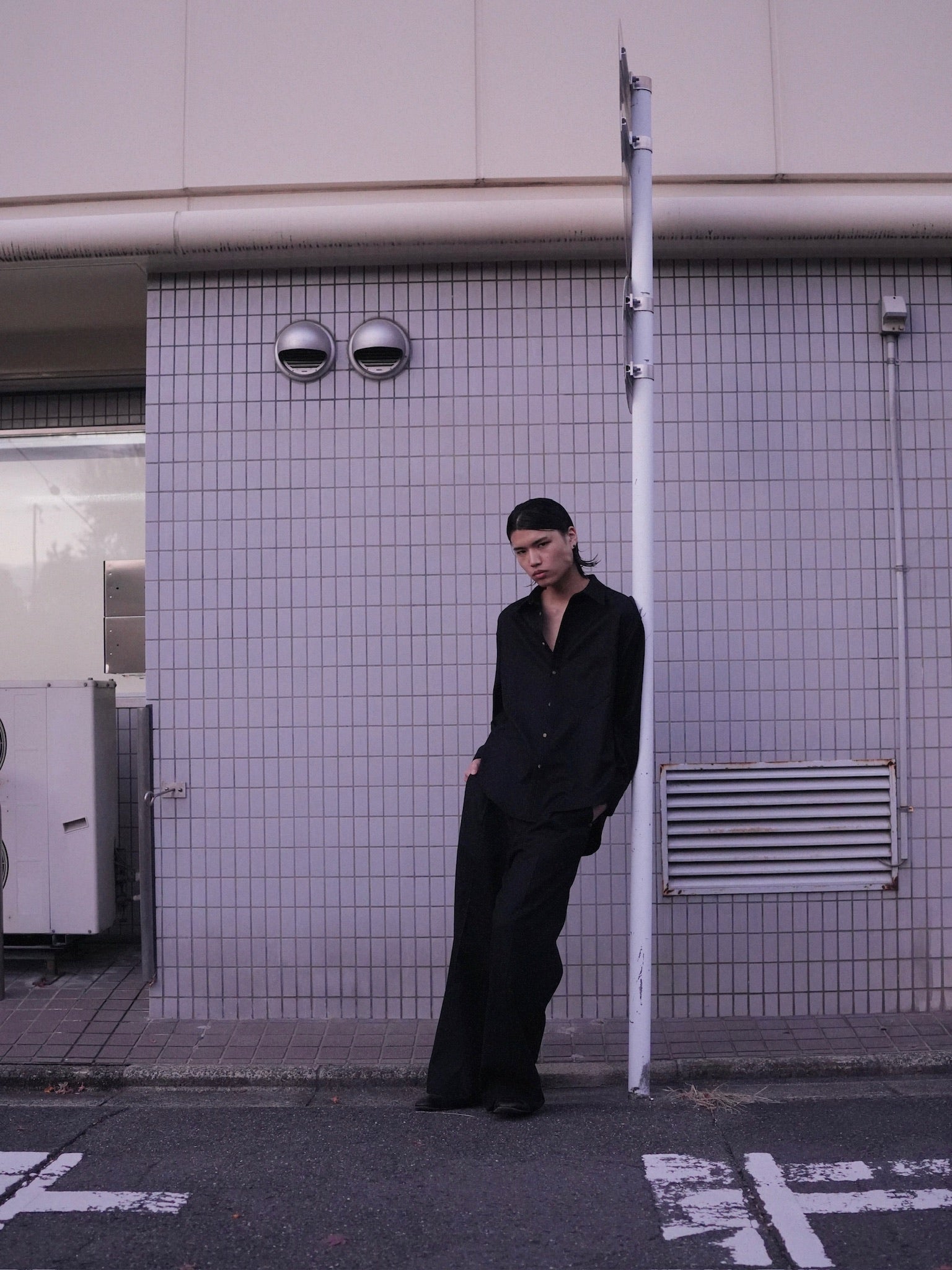 Ex. SASAKI SATORU imperfection shirt / Black