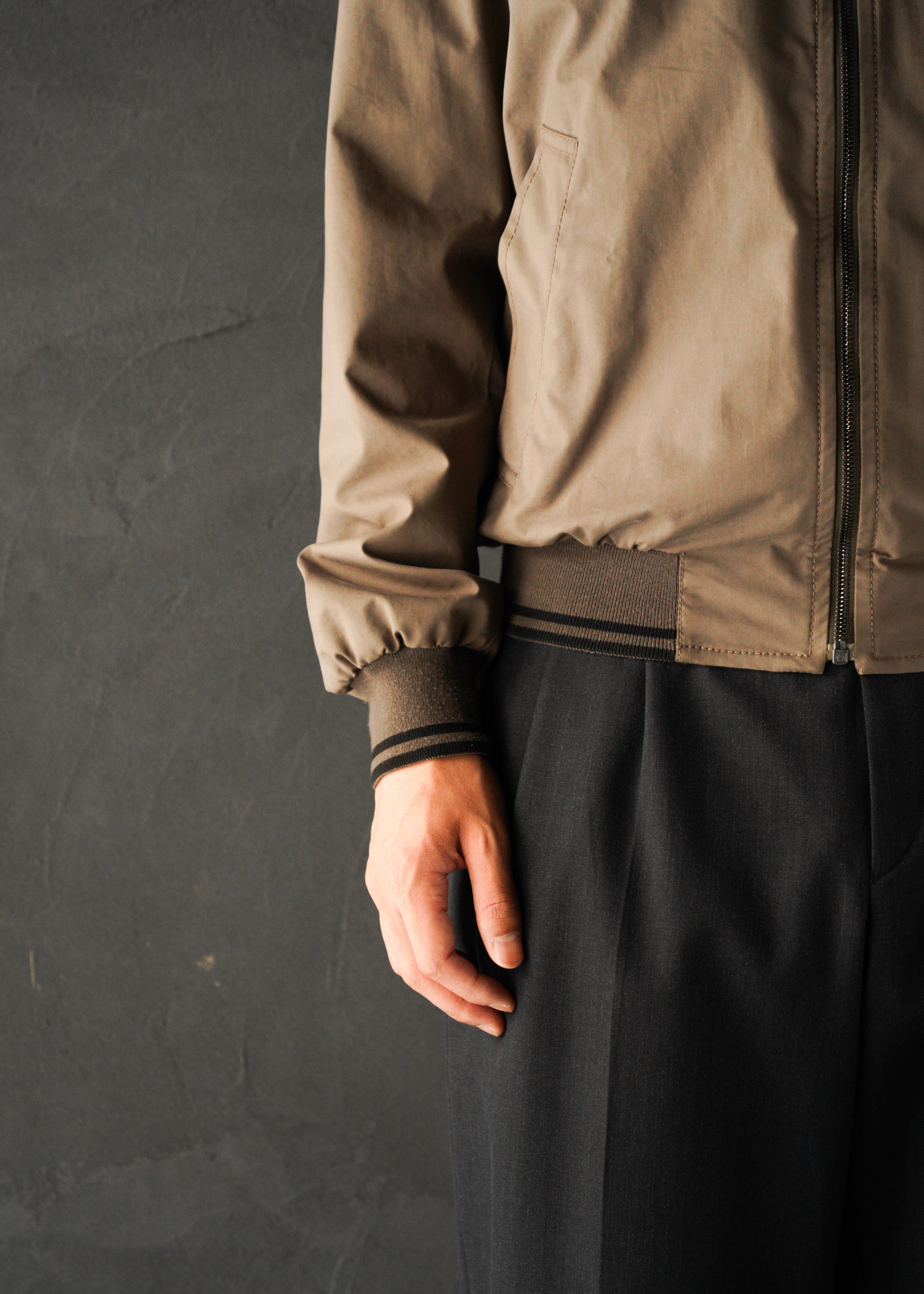 PRADA 2010 zip up nylon blend cotton blouson