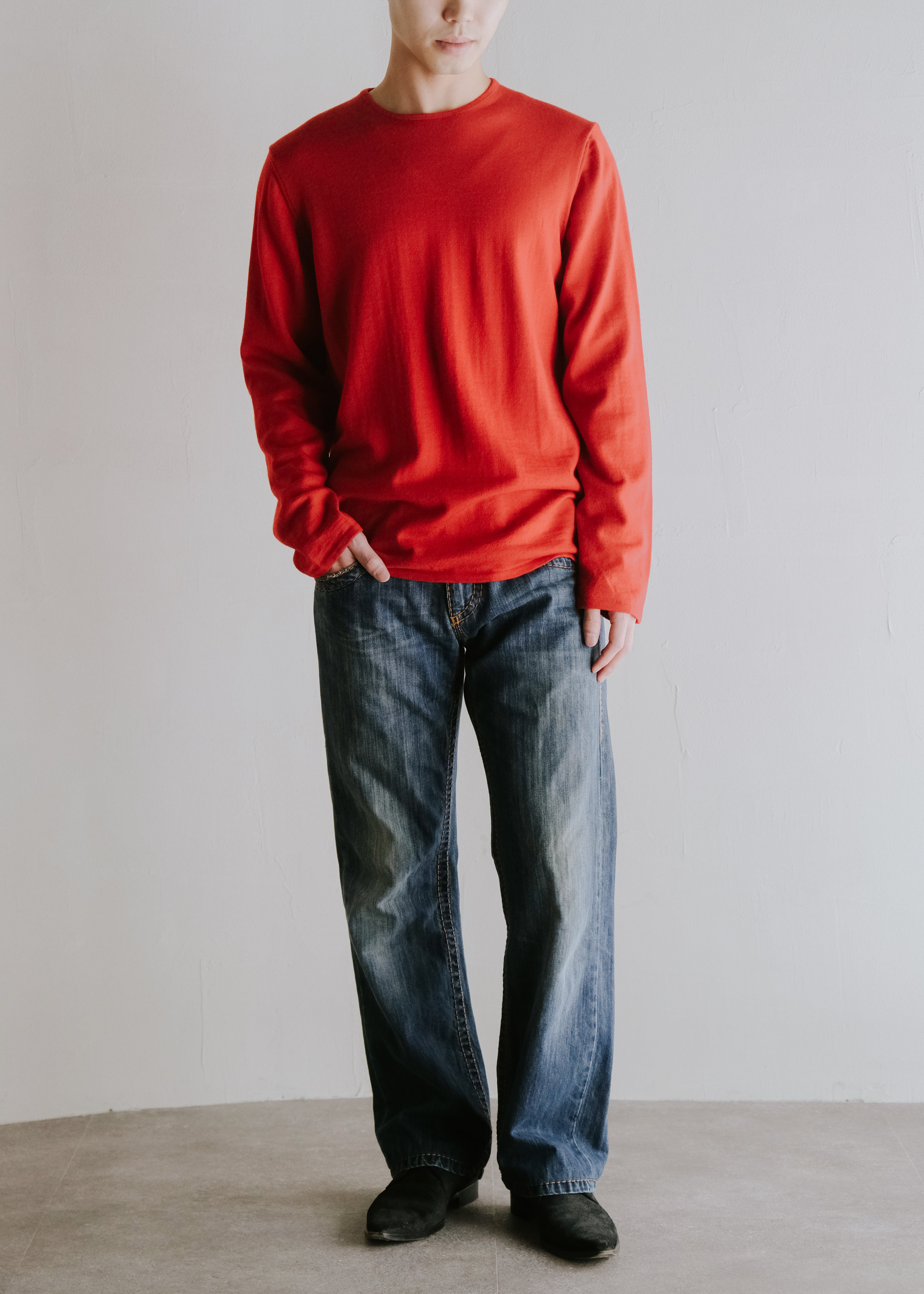 00's EMPORIO ARMANI merino wool crew neck knit