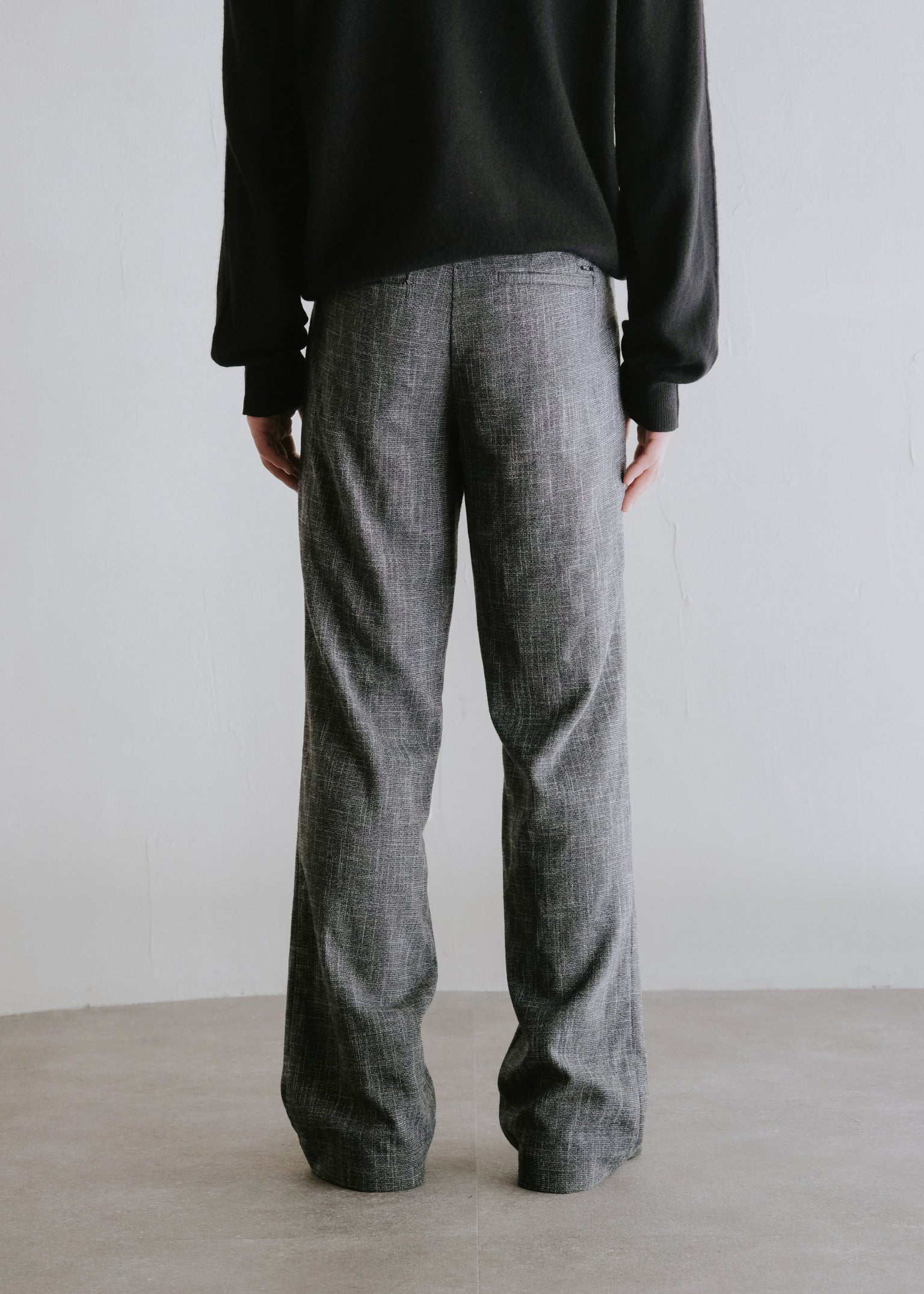 boot cut wide neppy slacks