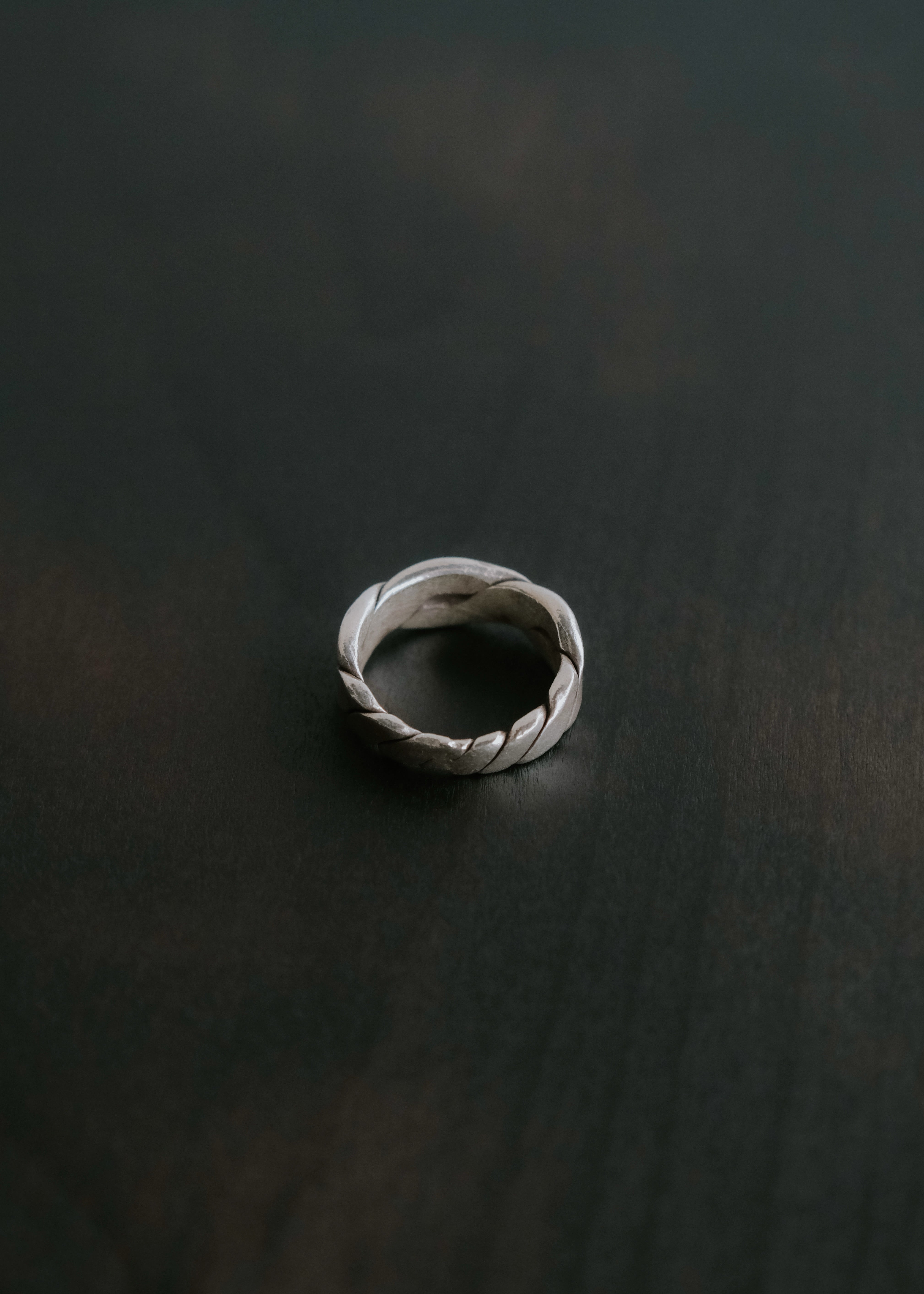 Karen silver interwoven ring メンズ