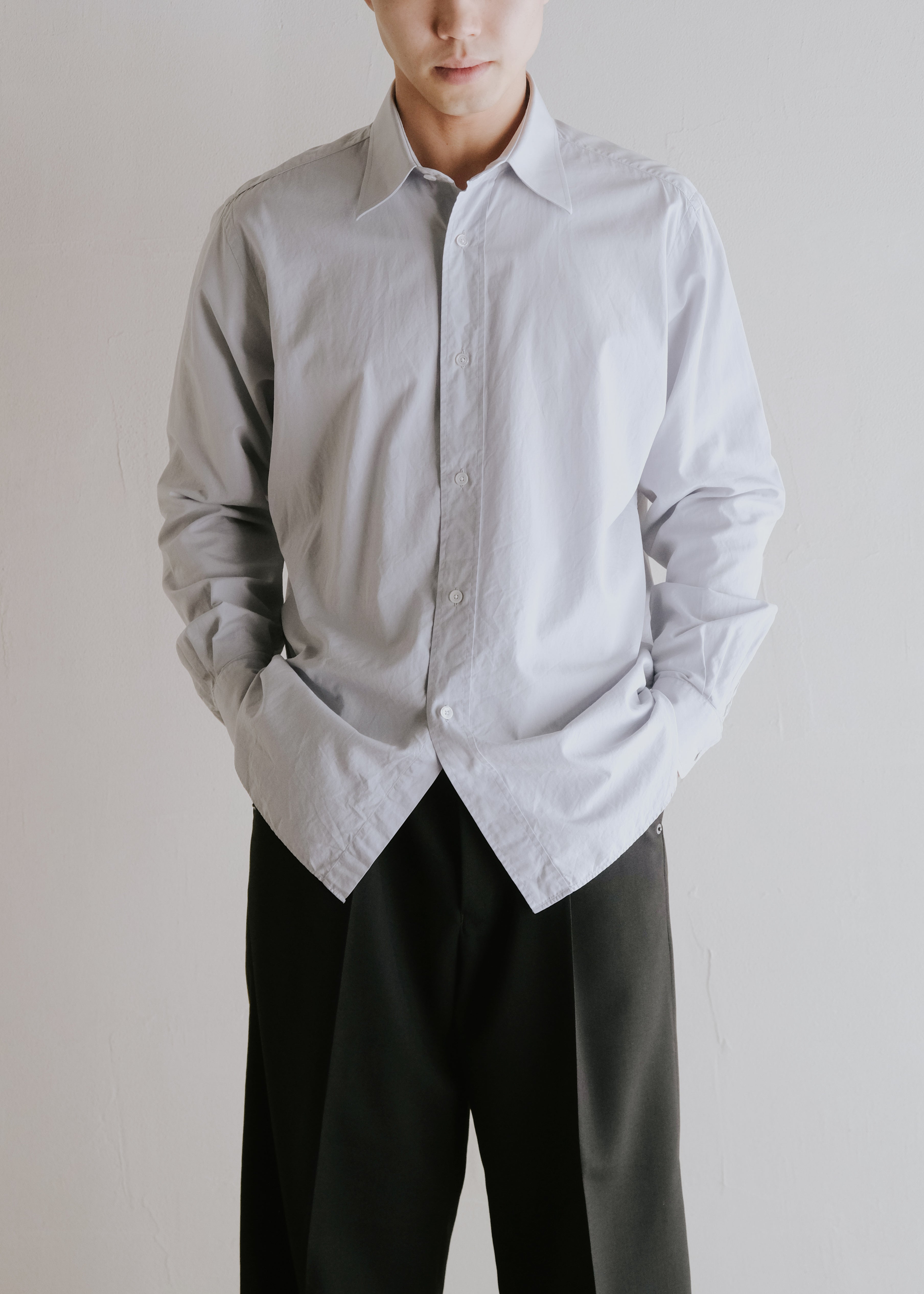 80-90's HERMÈS windowpane check button down shirt