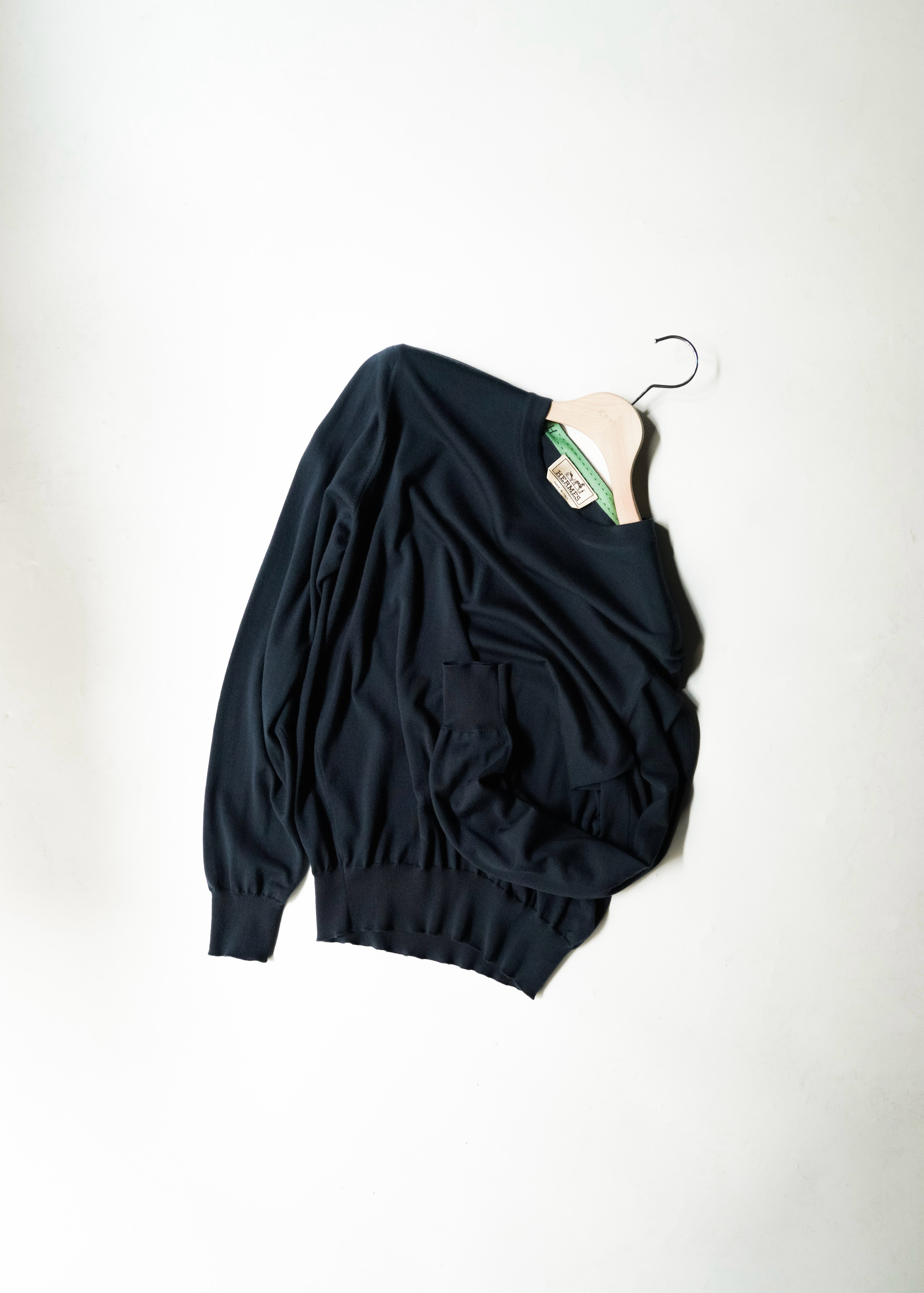 00-10's HERMÈS crew neck wool knit