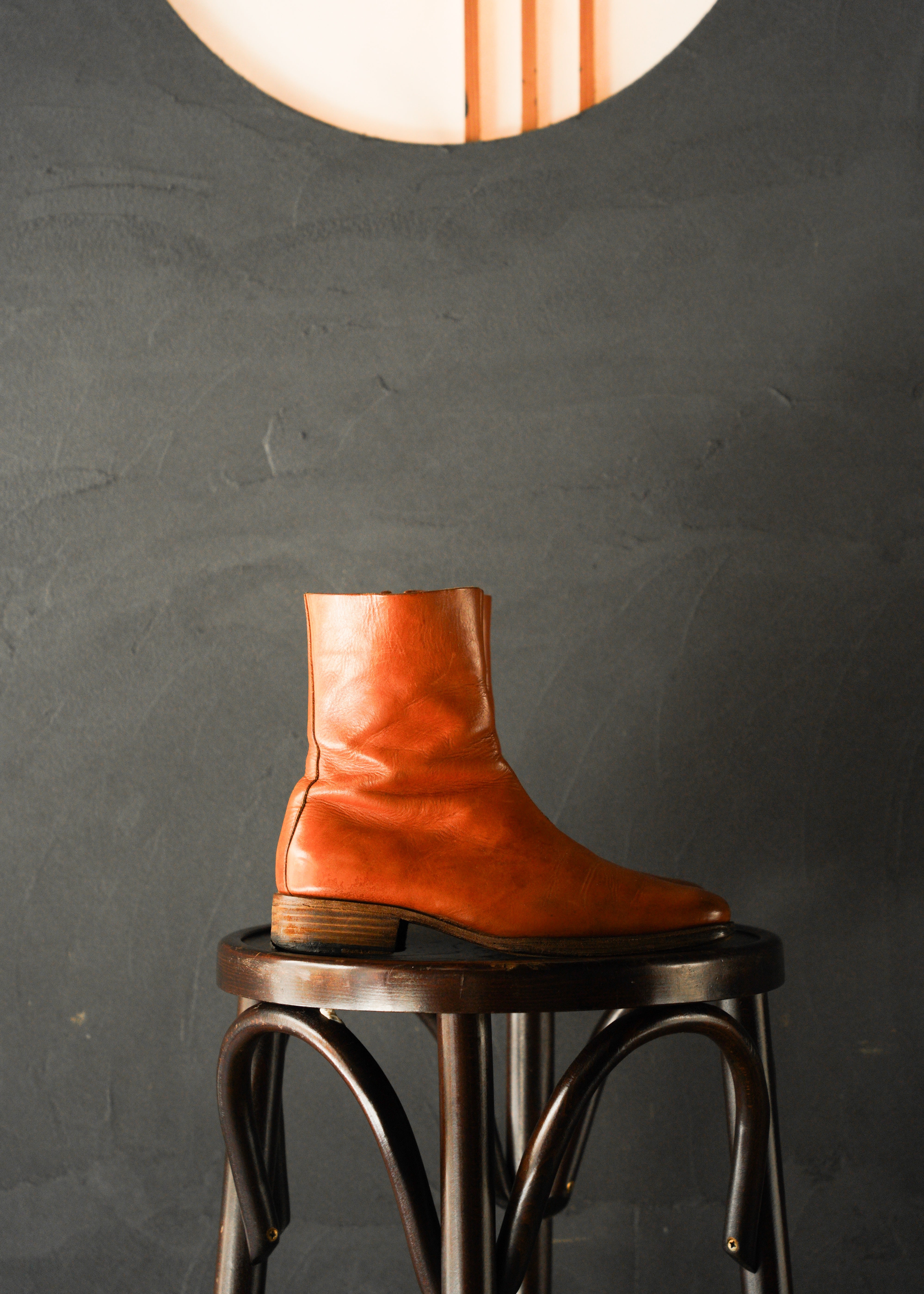 MARTIN MARGIELA artisanal square toe side zip boots