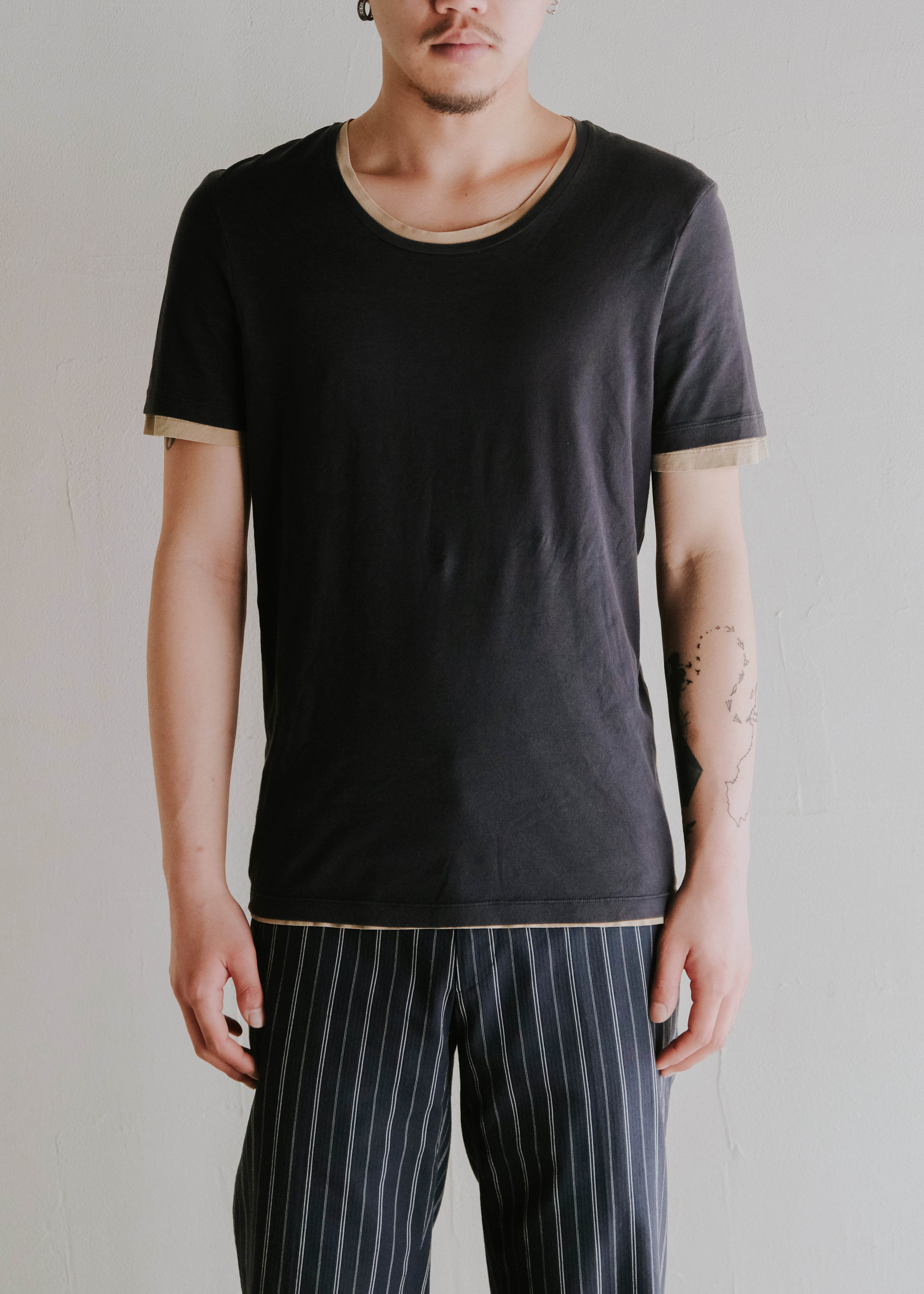00-10's GUCCI layered S/S T shirt