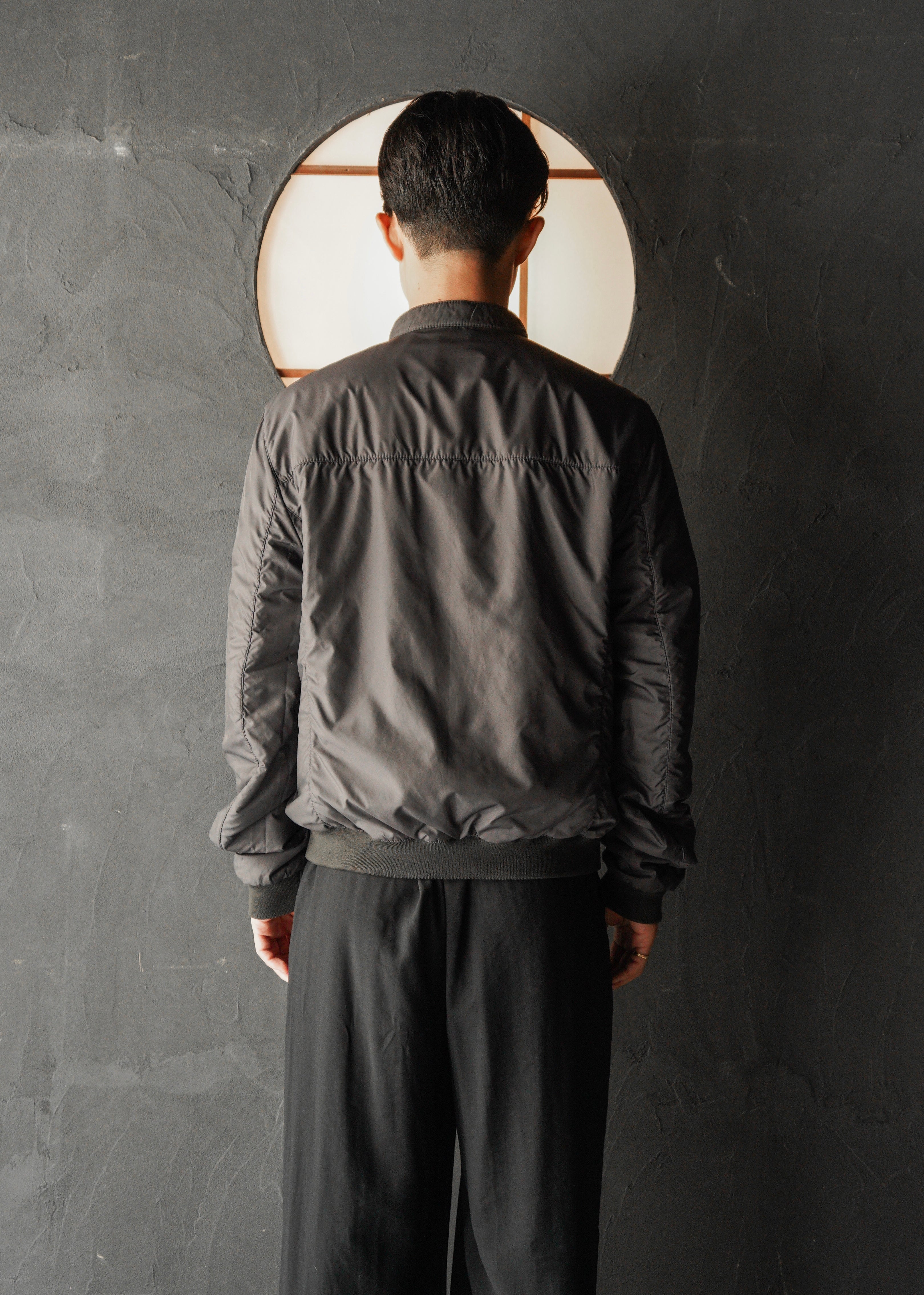 90’s Salvatore Ferragamo reversible single zip up leather jacket