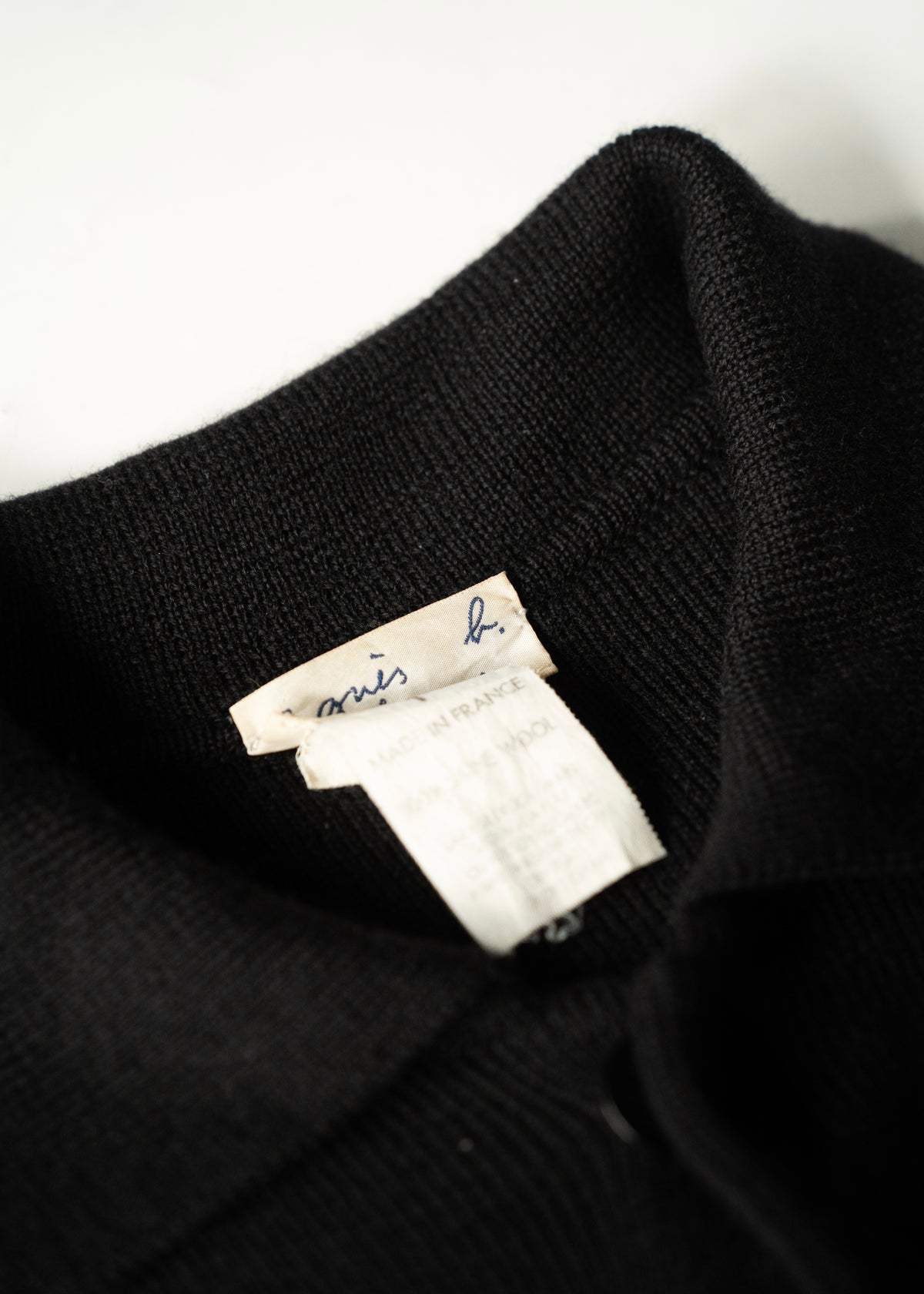 90's agnes b. homme collared wool cardigan