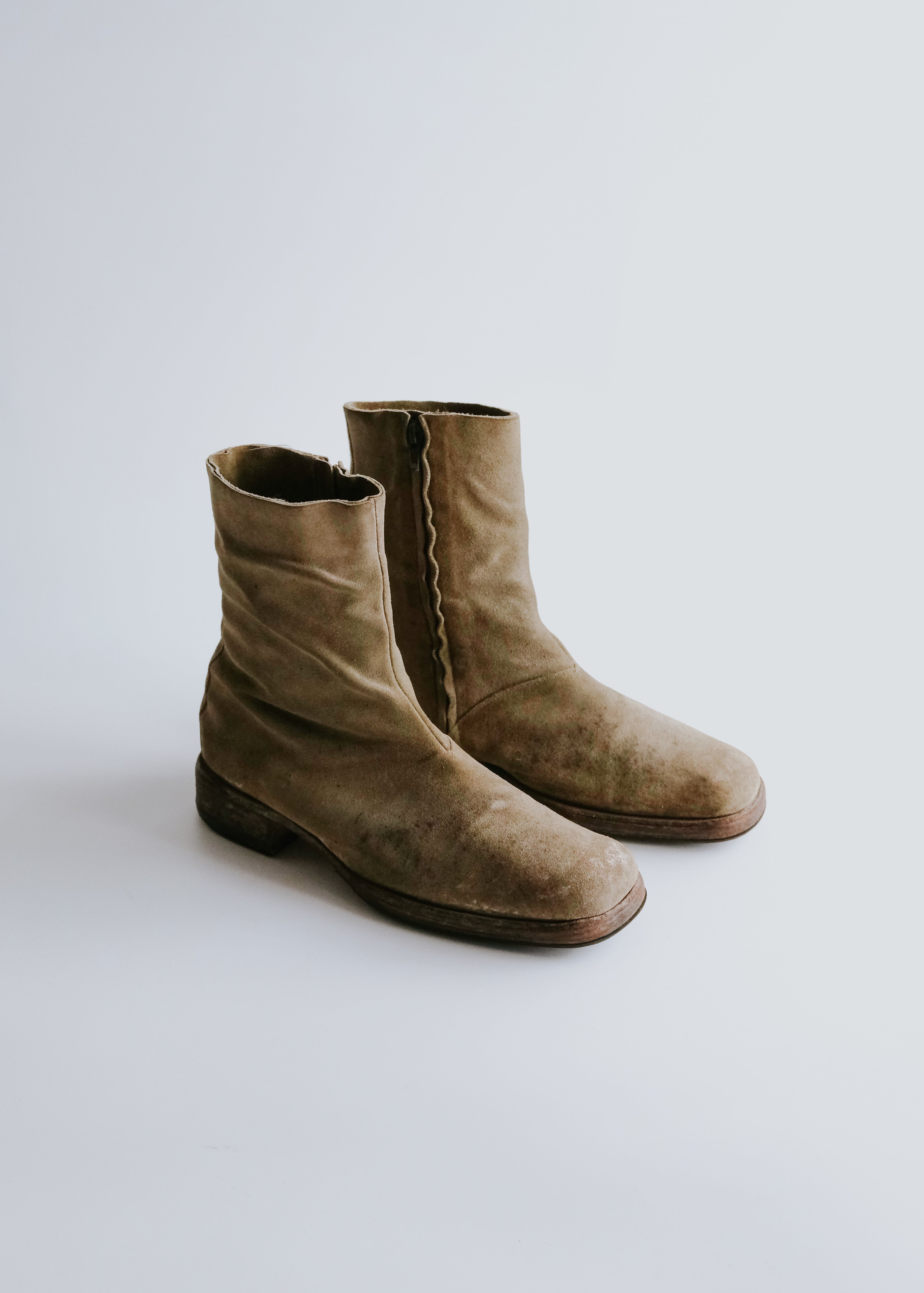 CETTEN | Martin Margiela 03AW Square toe side zip boots