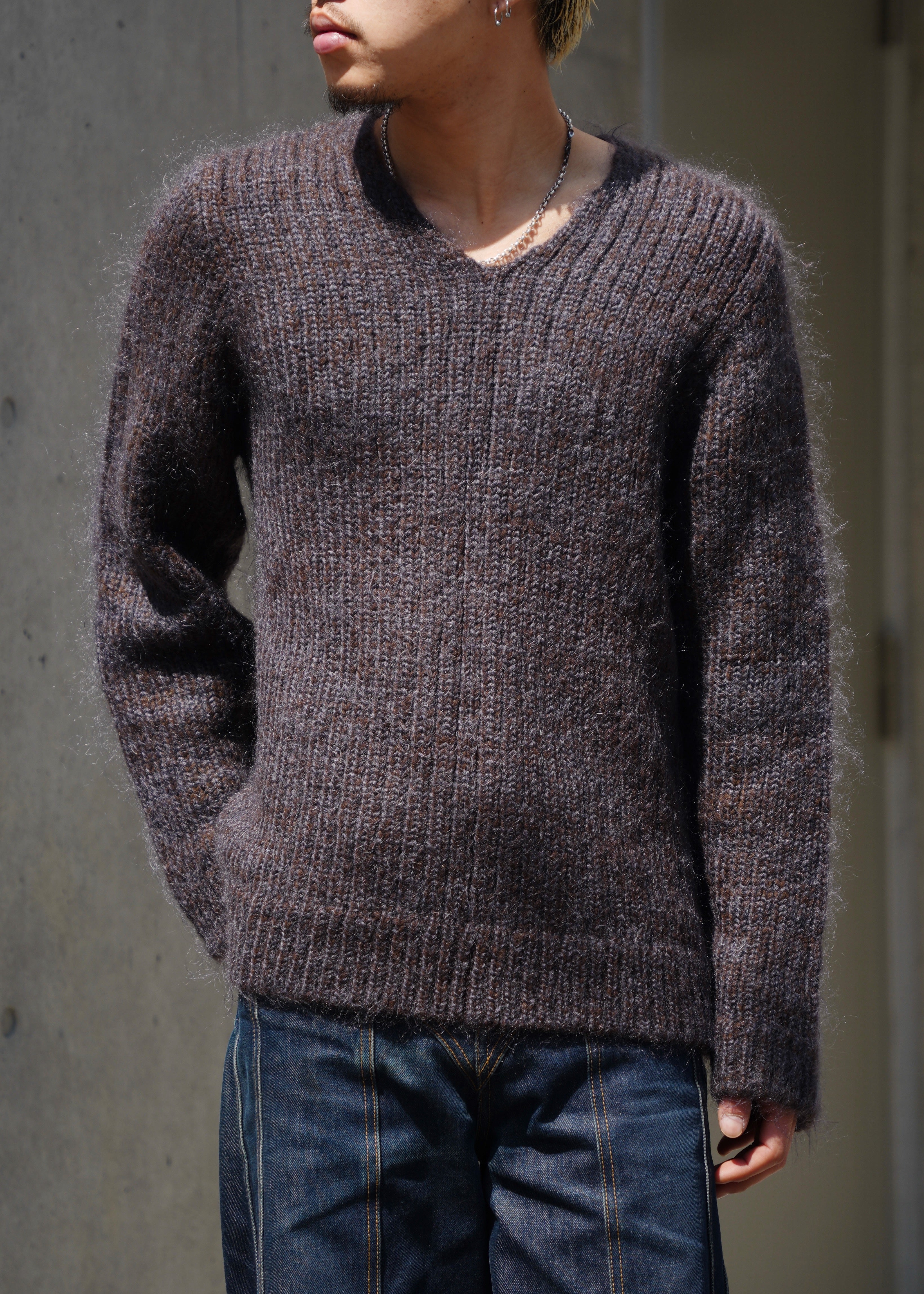 A.P.C. アーペーセー 90年代 Vネック ローゲージ モヘアニット セーター ヴィンテージ アーカイブ メンズ