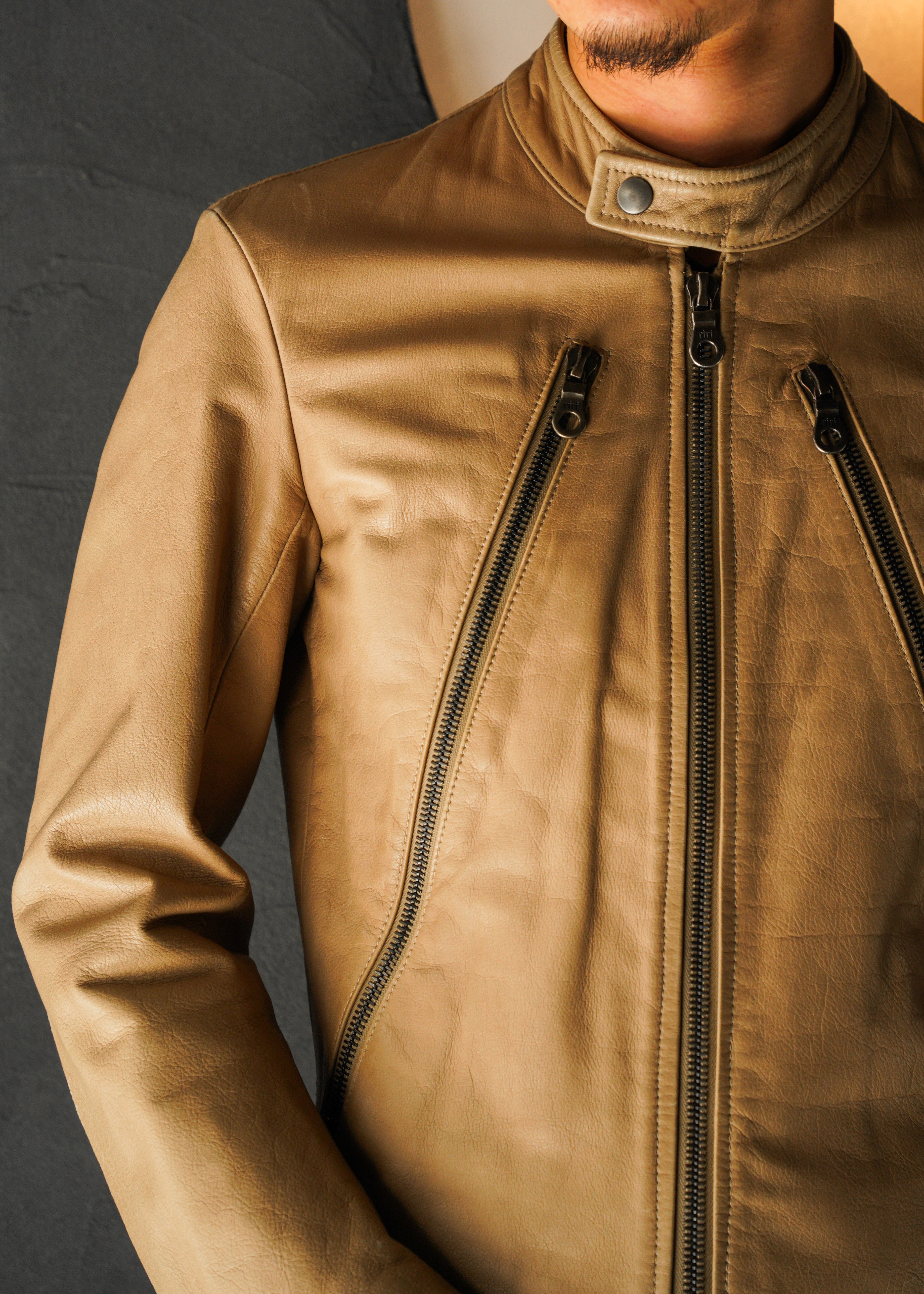 Martin Margiela 08SS 5 zip leather riders jacket