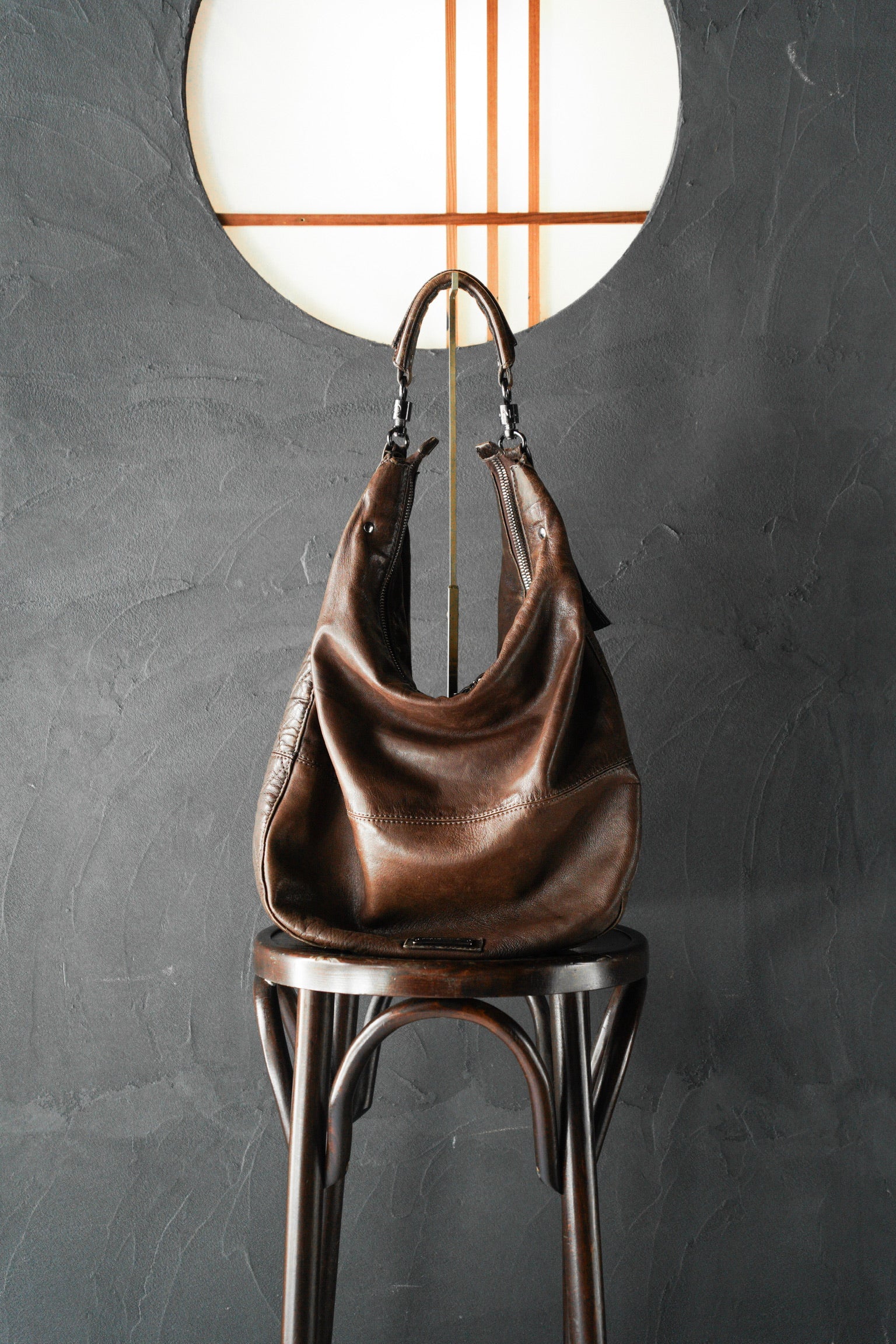 00's- C’N’C CoSTUME NATIONAL leather hobo bag