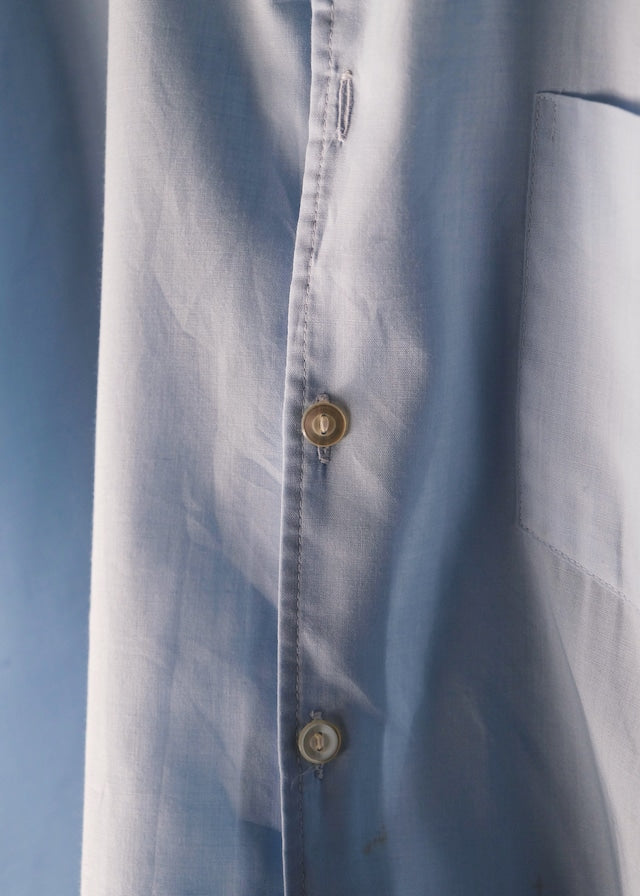 60's- open shark collar S/S shirt