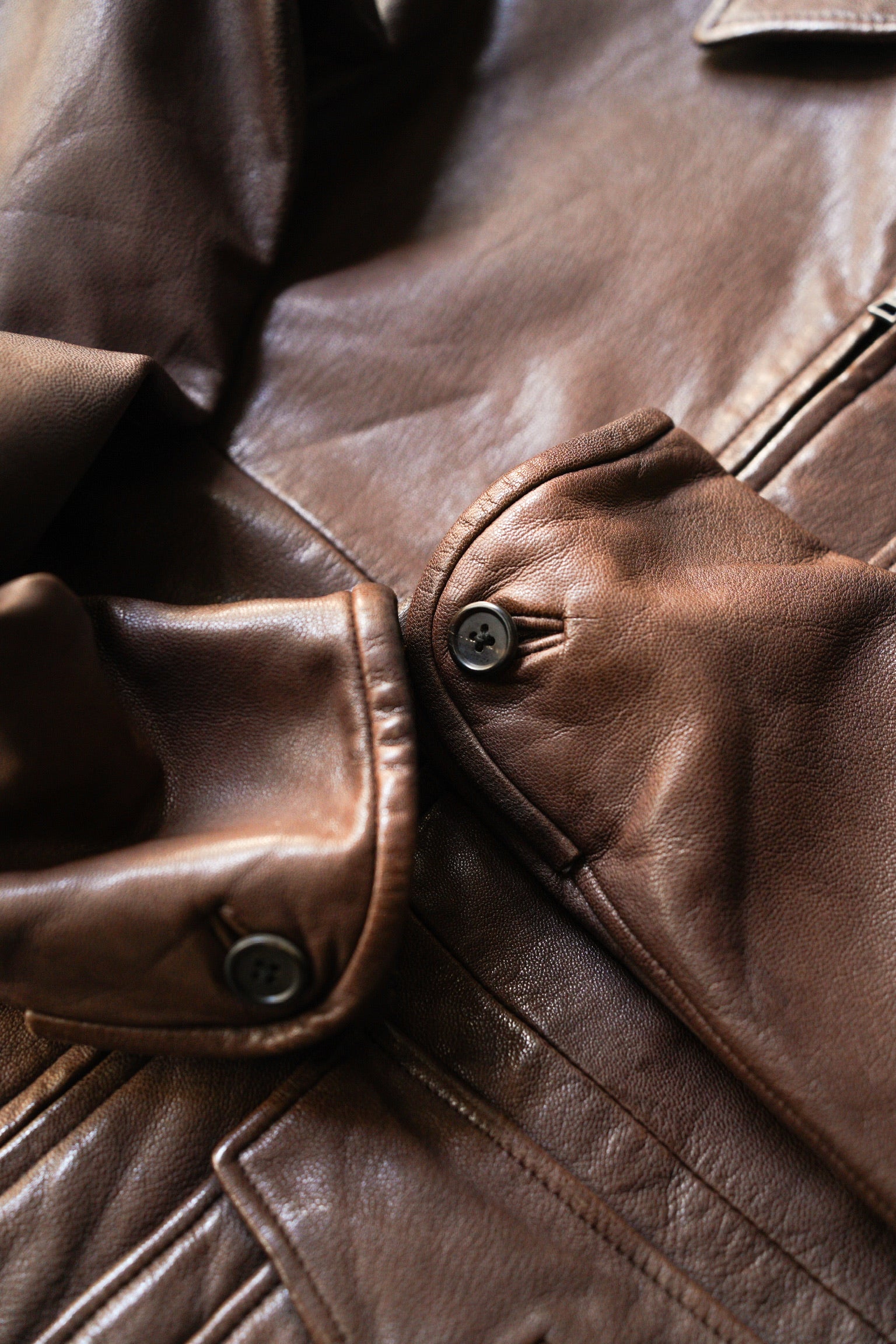 Paul Smith safari leather zip-up blouson