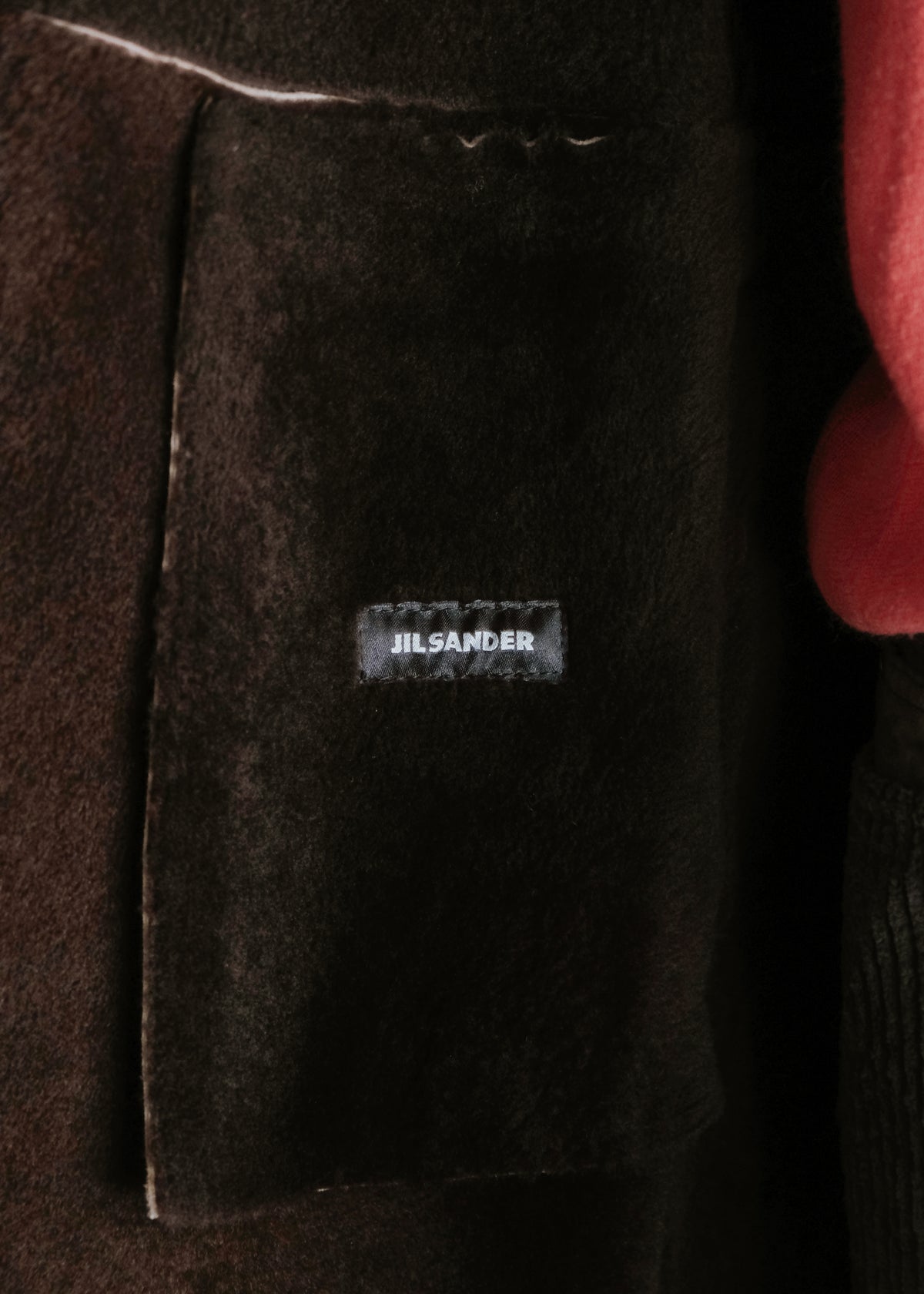 00's JIL SANDER shearling leather double-breasted half coat