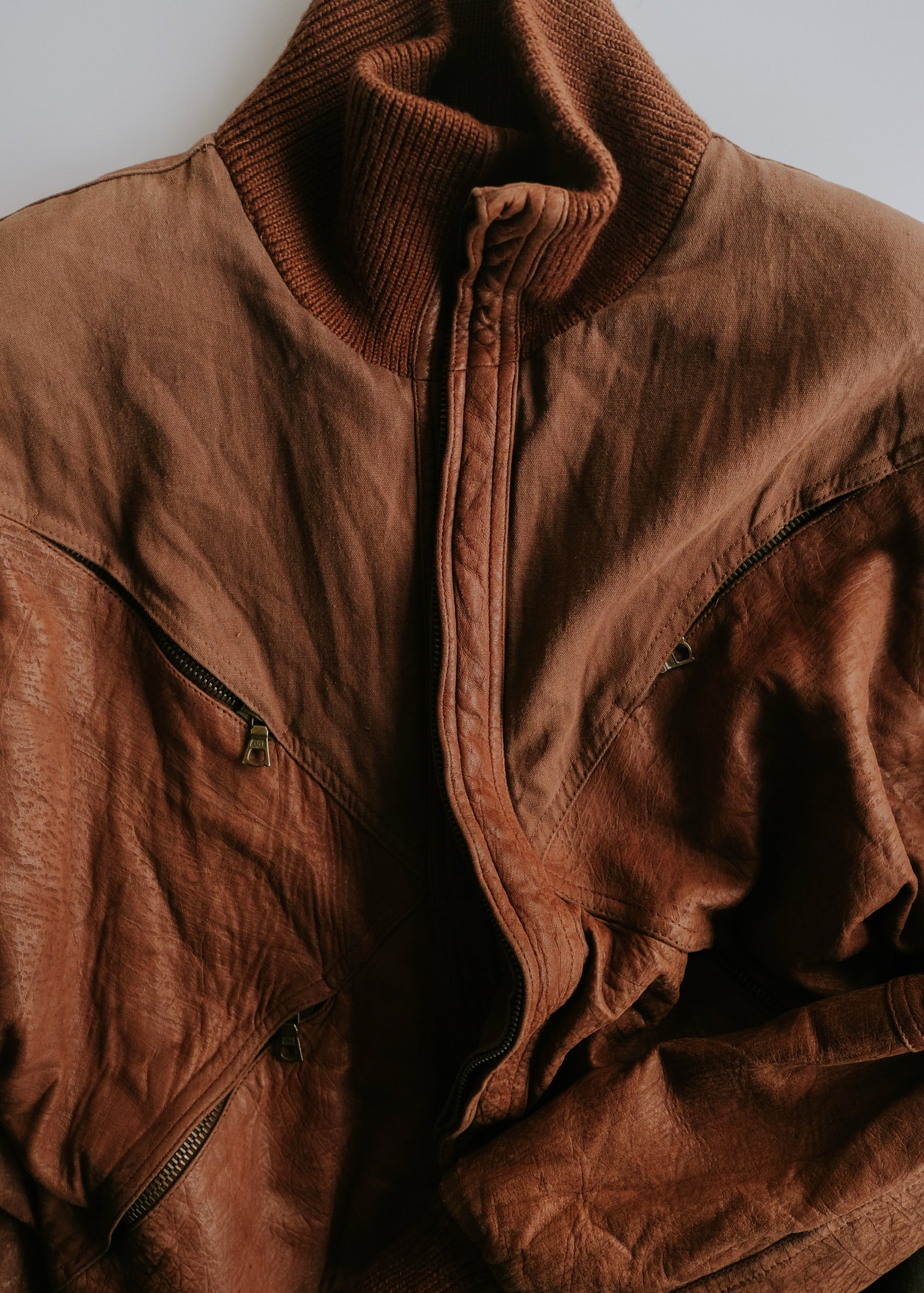 CETTEN | 70-80's RUFFO multiple zip swiching leather blouson