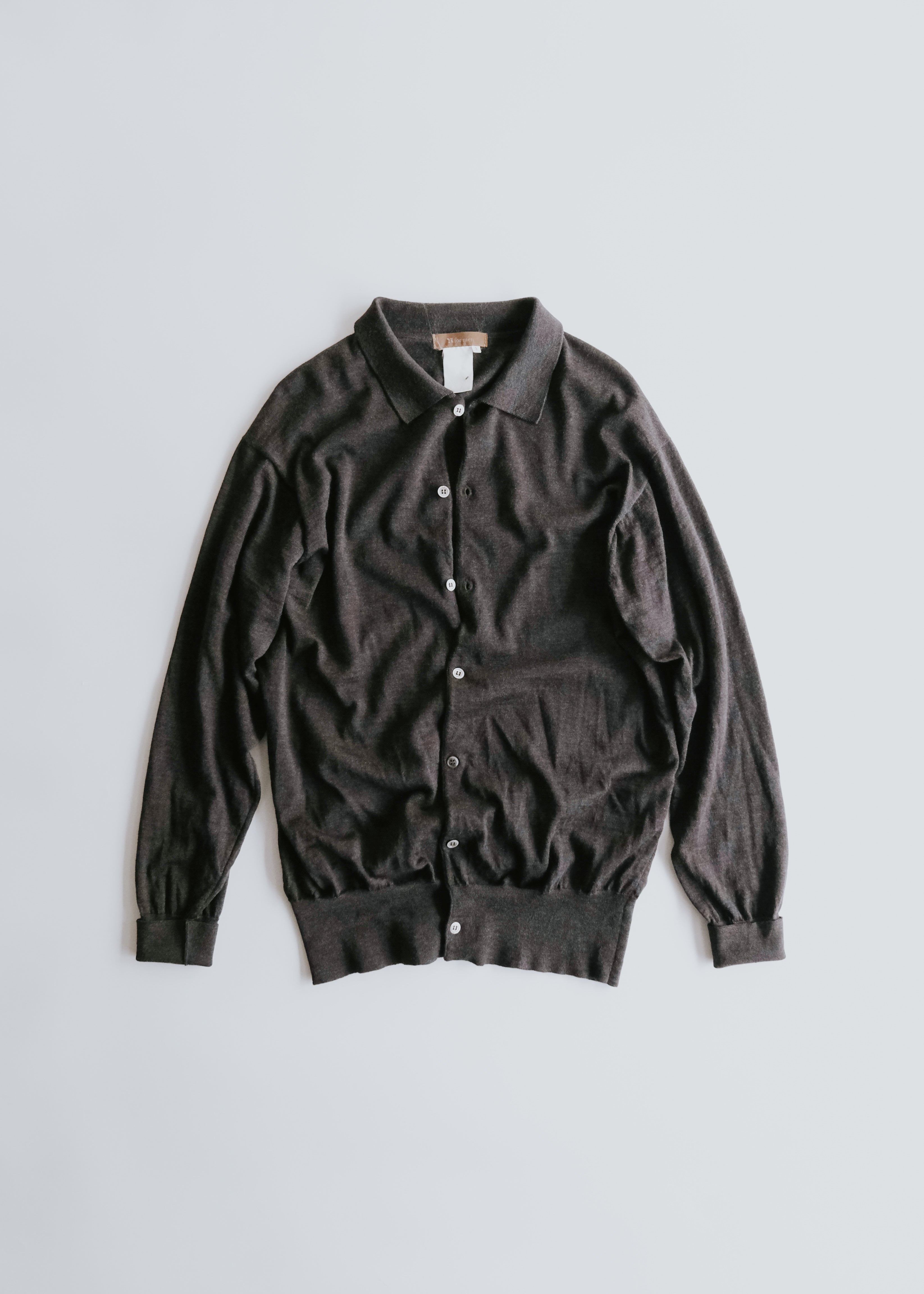 90-00's Y's for men collar knit cardigan