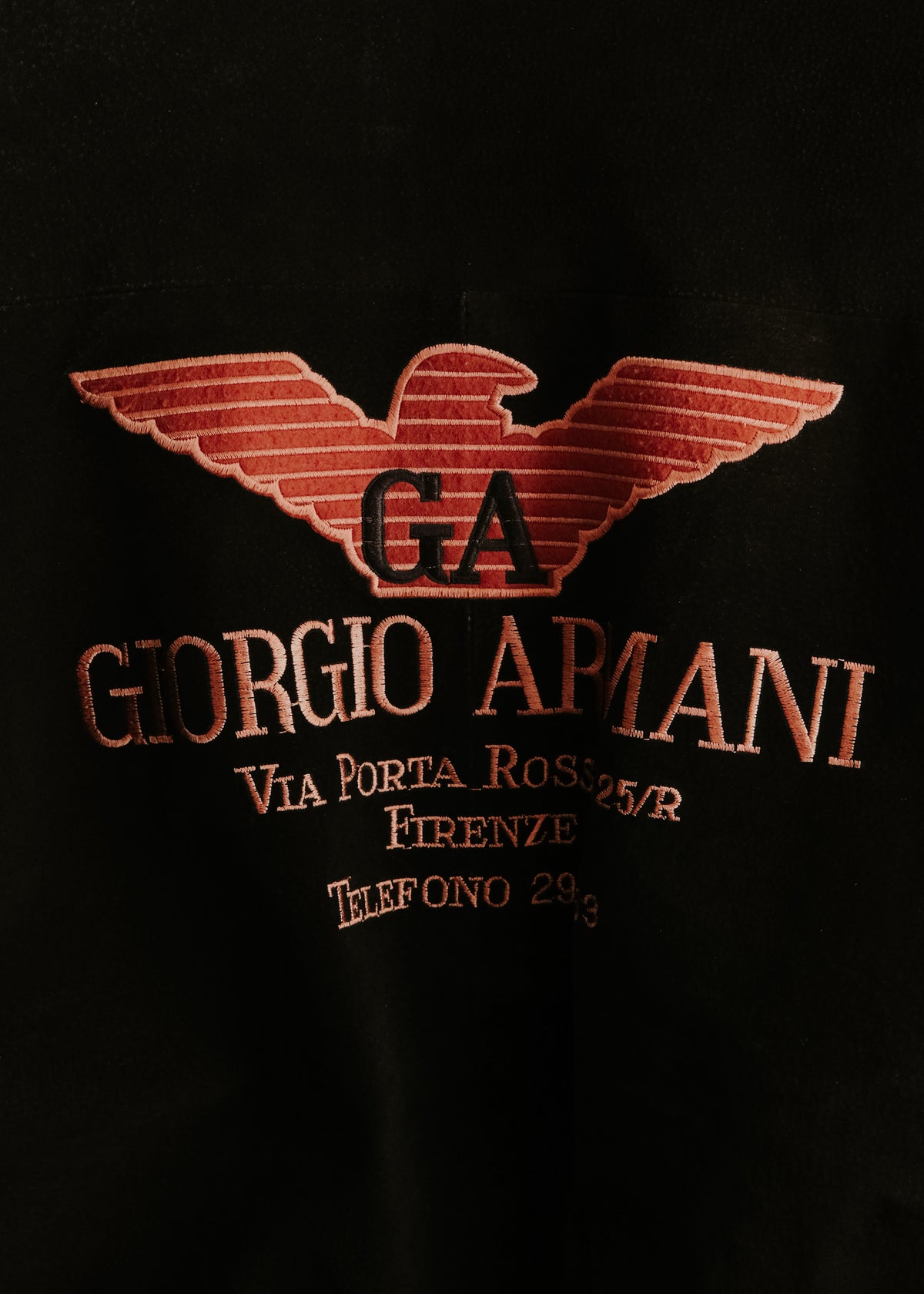 80's GIORGIRO ARMANI nubuck leather bomber jacket